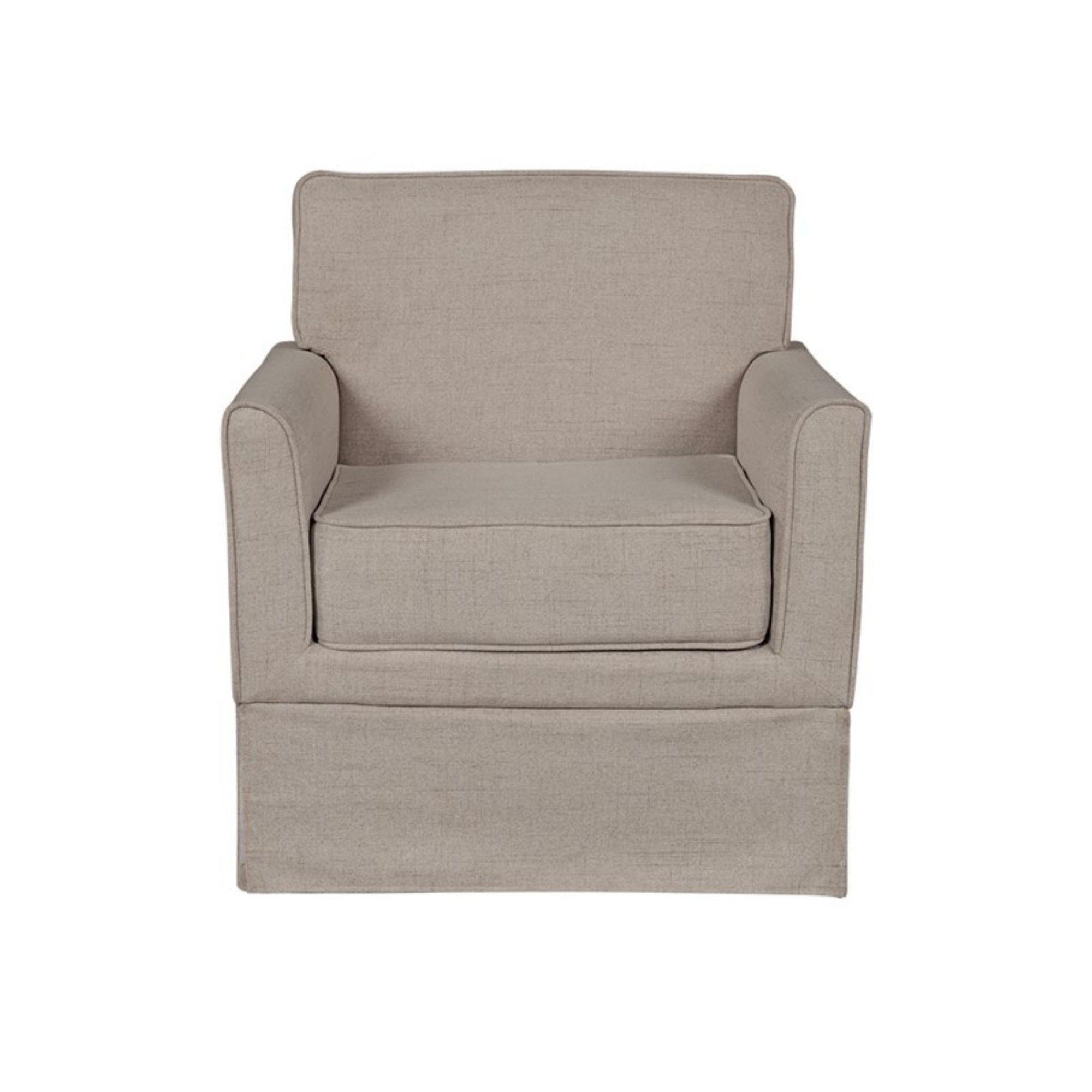 Timeless Slipcover Accent Armchair With Track Arm Silhouette Upholstered - Light Brown