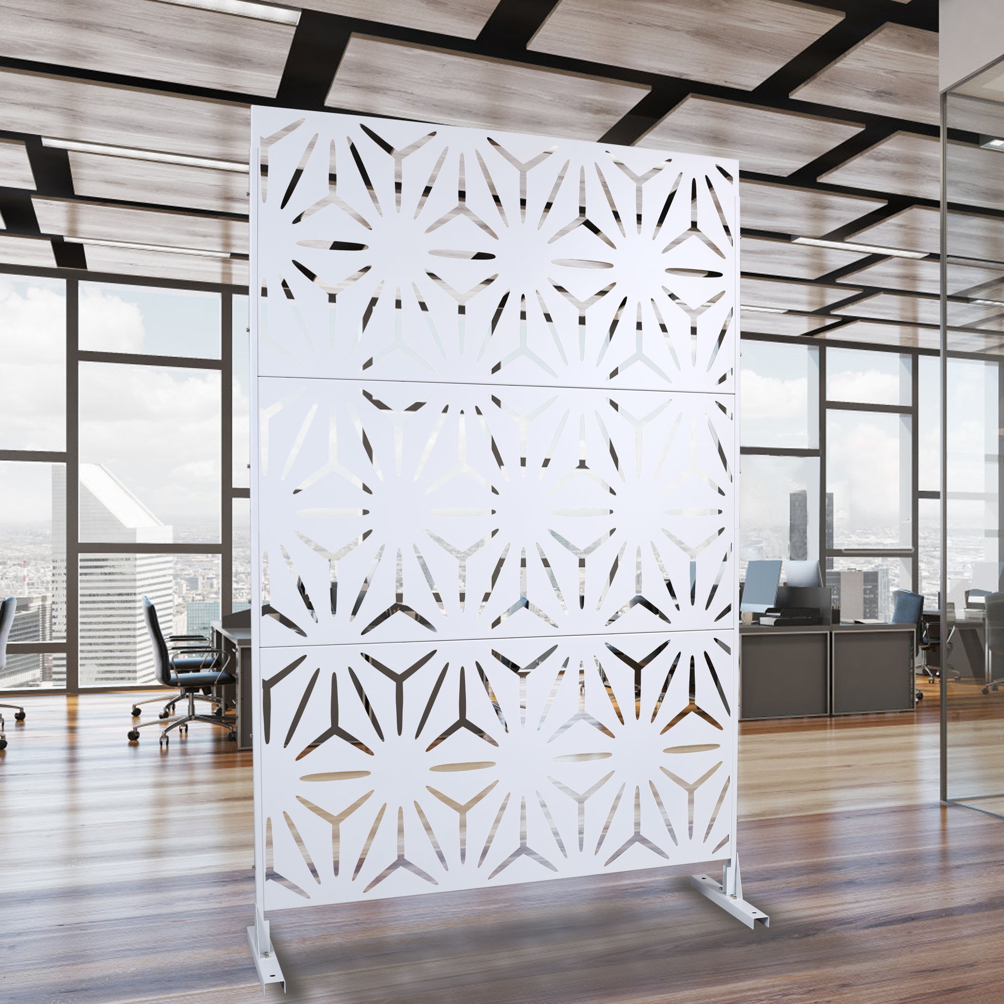 Outdoor & Indoor Metal Privacy Screen, Freestanding Decorative Panels