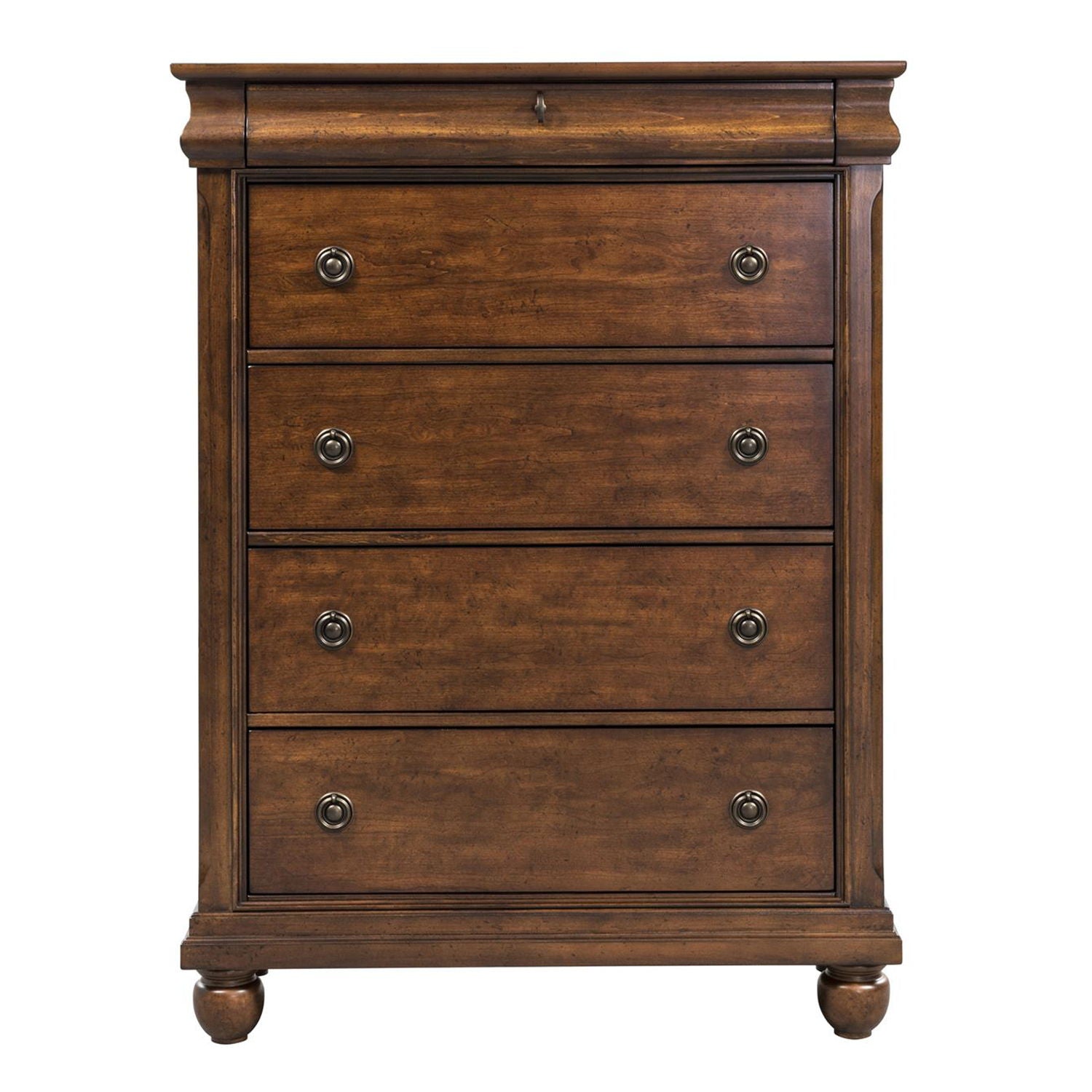 Liberty Furniture Rustic Traditions - 5 Drawer Chest - Dark Brown | Meri Furniture