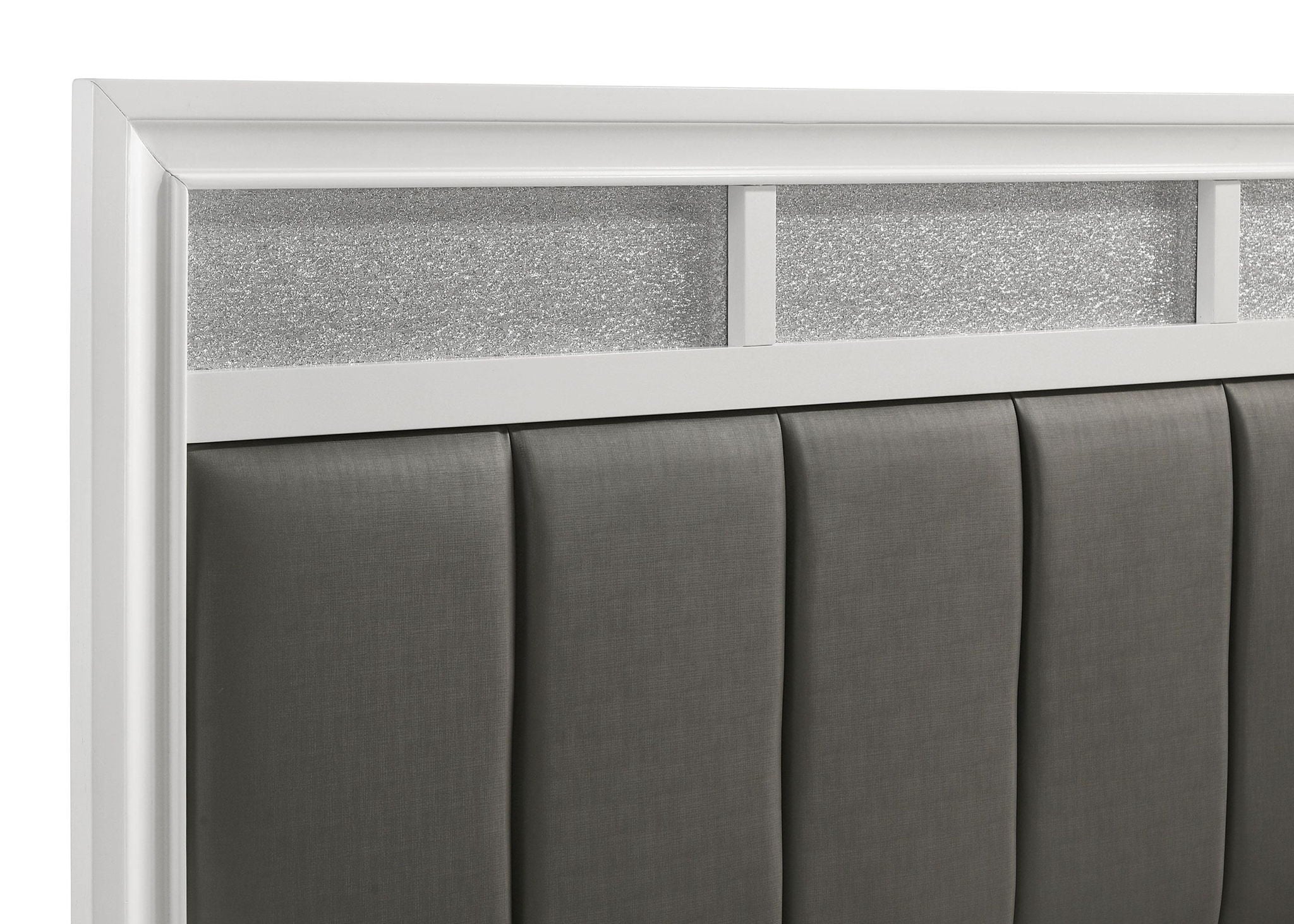 Barzini Wood Eastern King Panel Bed White