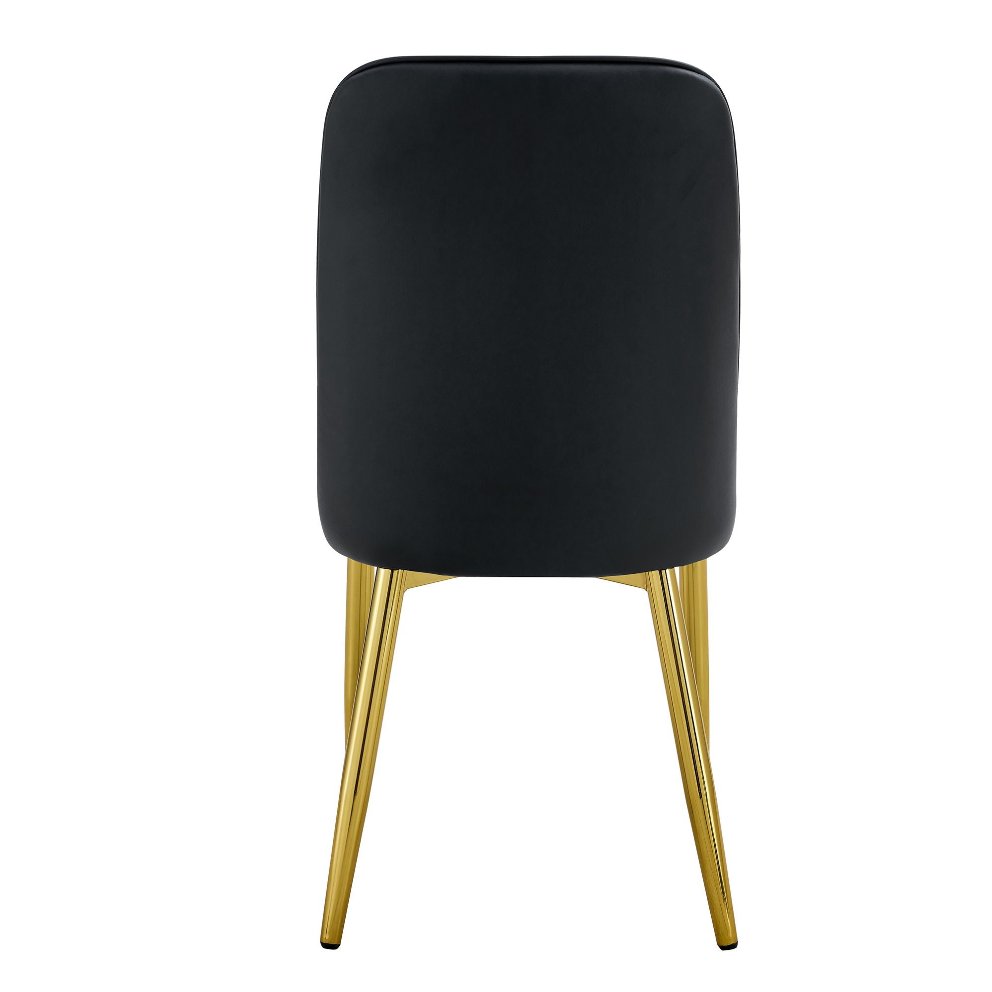 Modern Dining Chairs With Metal Legs And Simple Line Design On Backrest