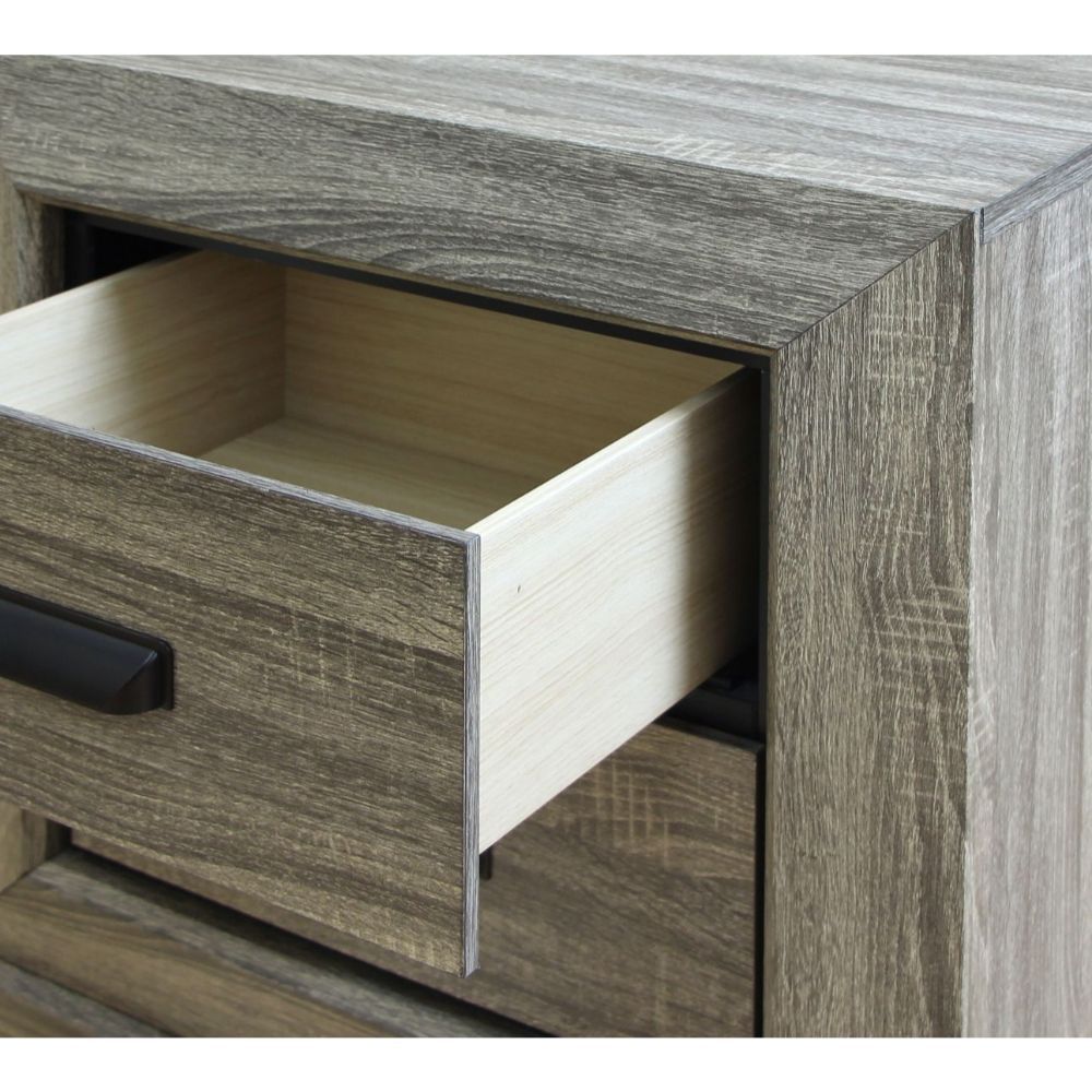 ACME Lyndon - Nightstand - Weathered Gray Grain | Meri Furniture