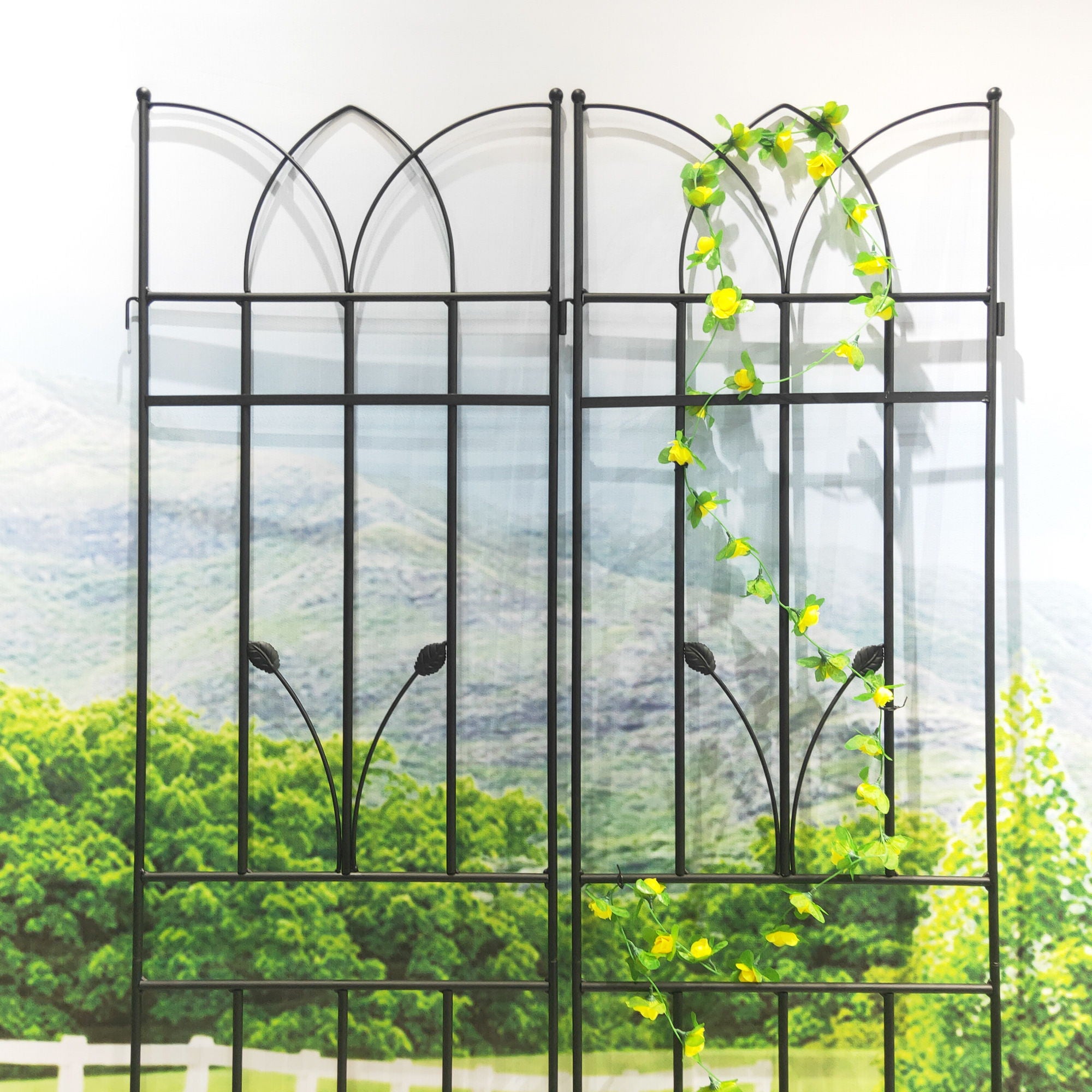Metal Garden Trellis Rustproof For Climbing Plants Outdoor Flower Support