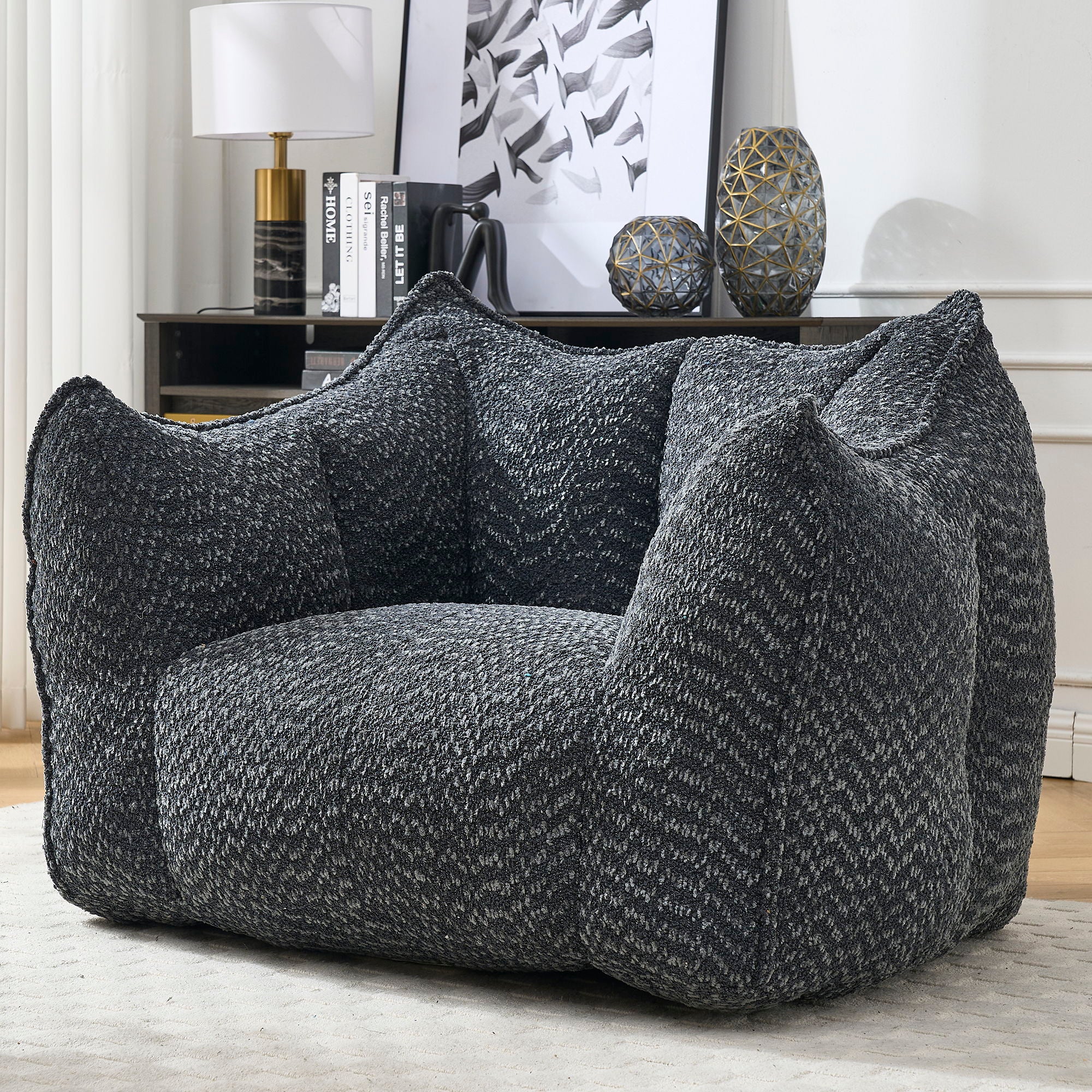 Comfortable Chenille Sofa Chairs With Highly Resilient Foam For Living Rooms And Bedrooms