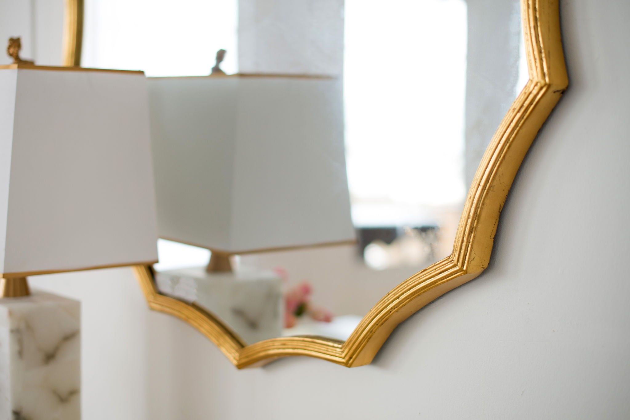 Round Sunburst Wall Mirror With, Wall Decor Mirror For Entryway Bedroom Living Room - Gold