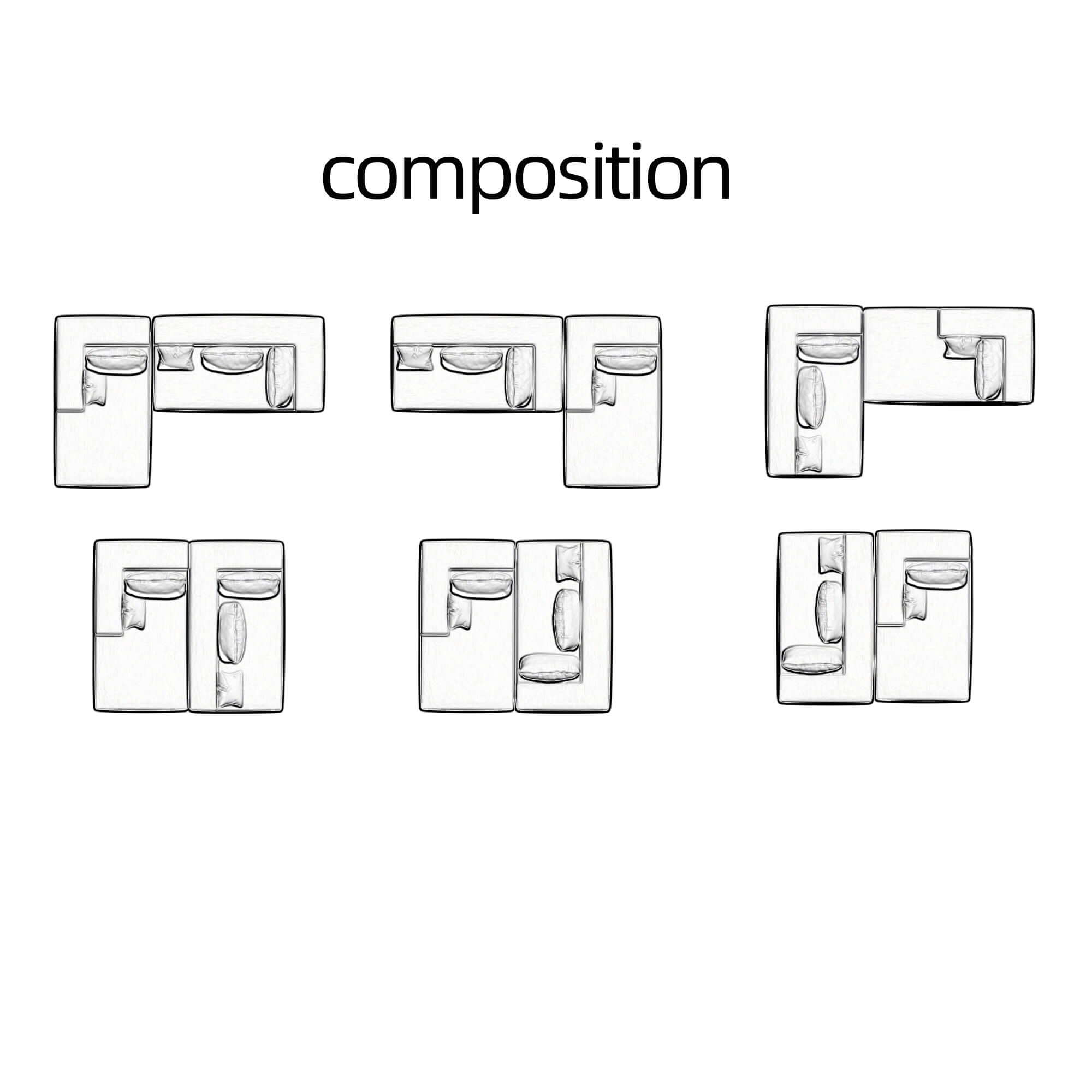 Modular Corner Sofa With Soft Linen Fabric