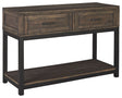 Ashley Furniture Johurst - Grayish Brown - Sofa Table | Meri Furniture