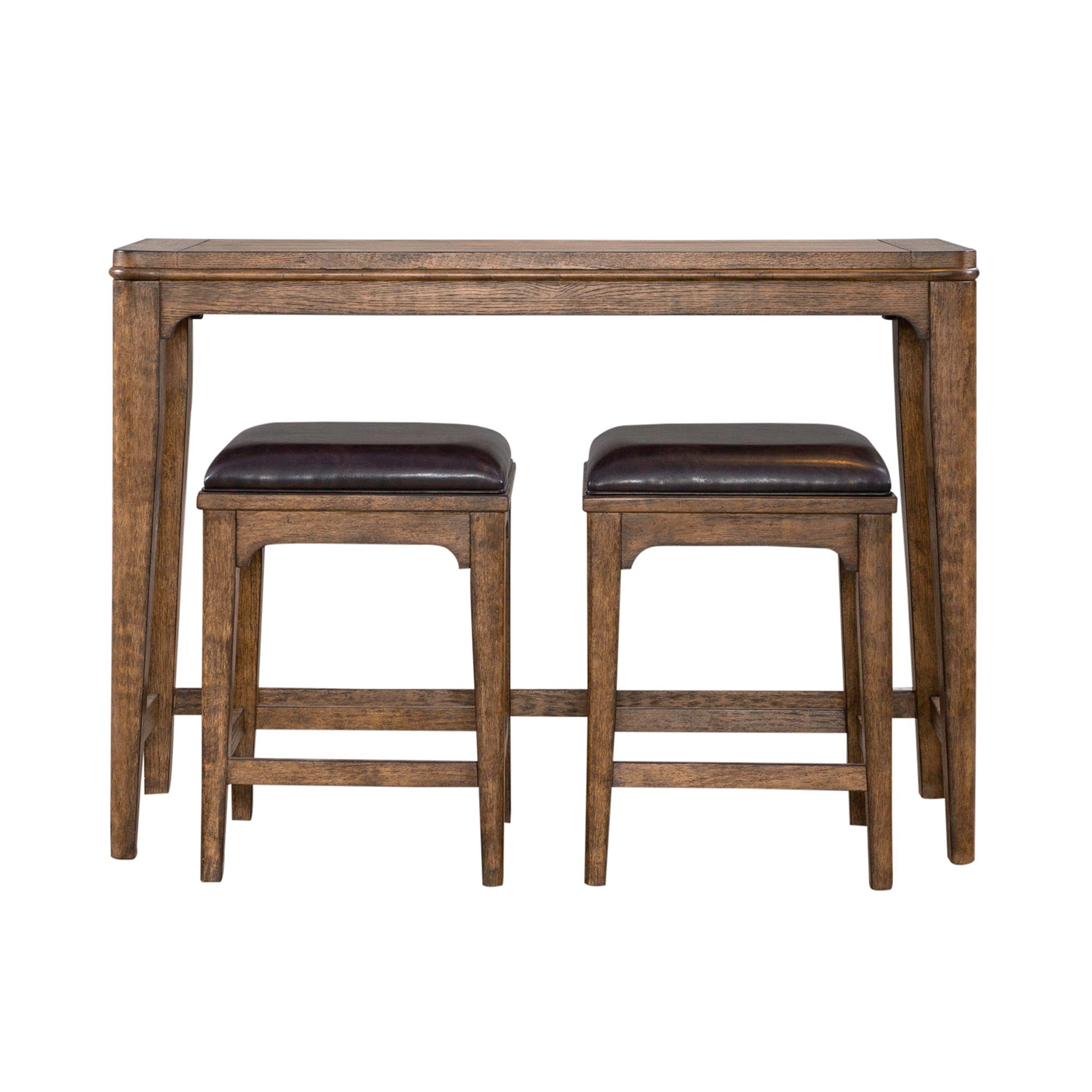 Liberty Furniture Ashford - 3 Piece Console Set (Console 2 Stools) - Light Brown | Meri Furniture