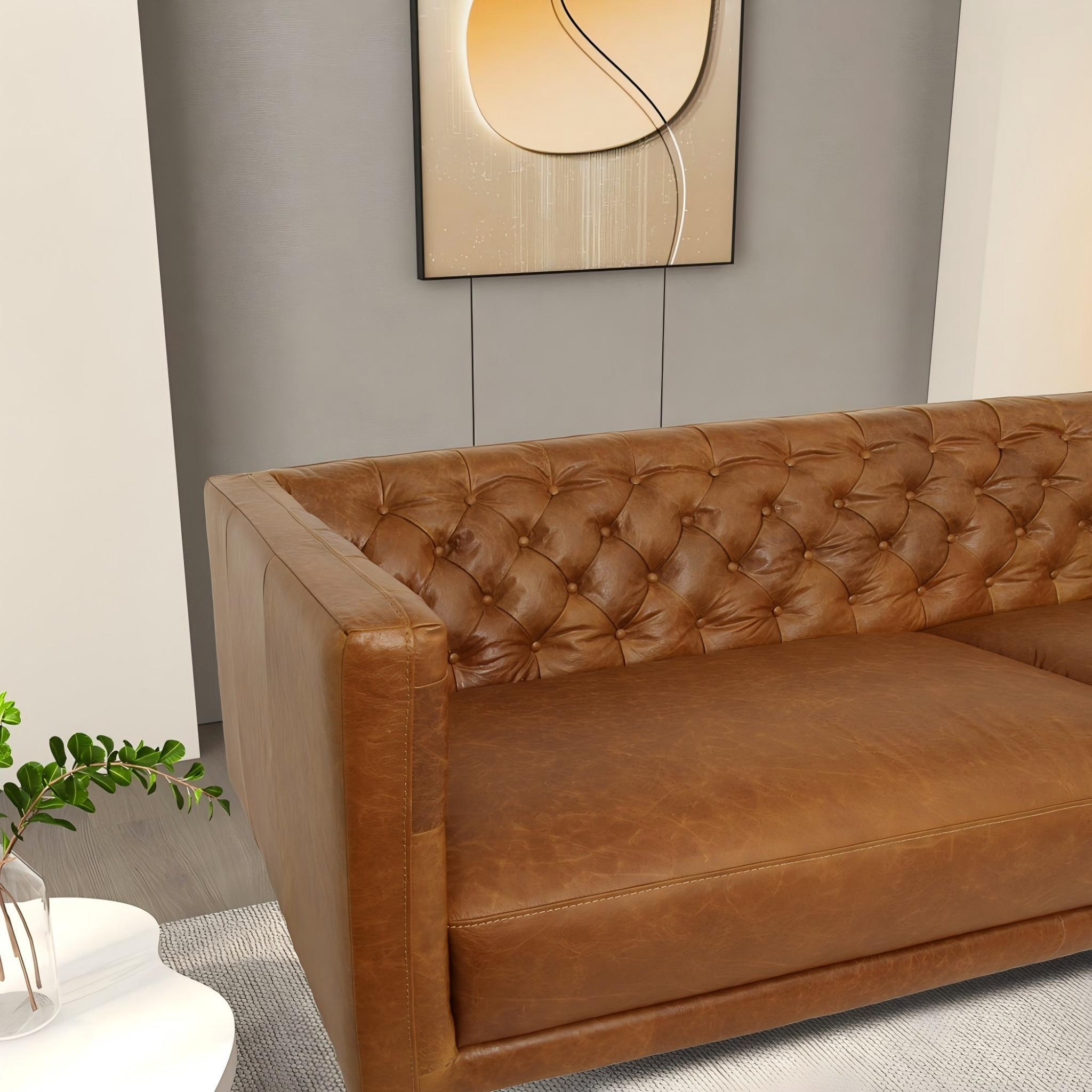 Vermont - Waxy Sofa - Cognac