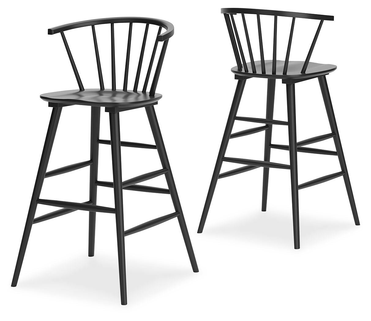 Signature Design by Ashley® Otaska - Black - Tall Barstool (Set of 2) | Meri Furniture