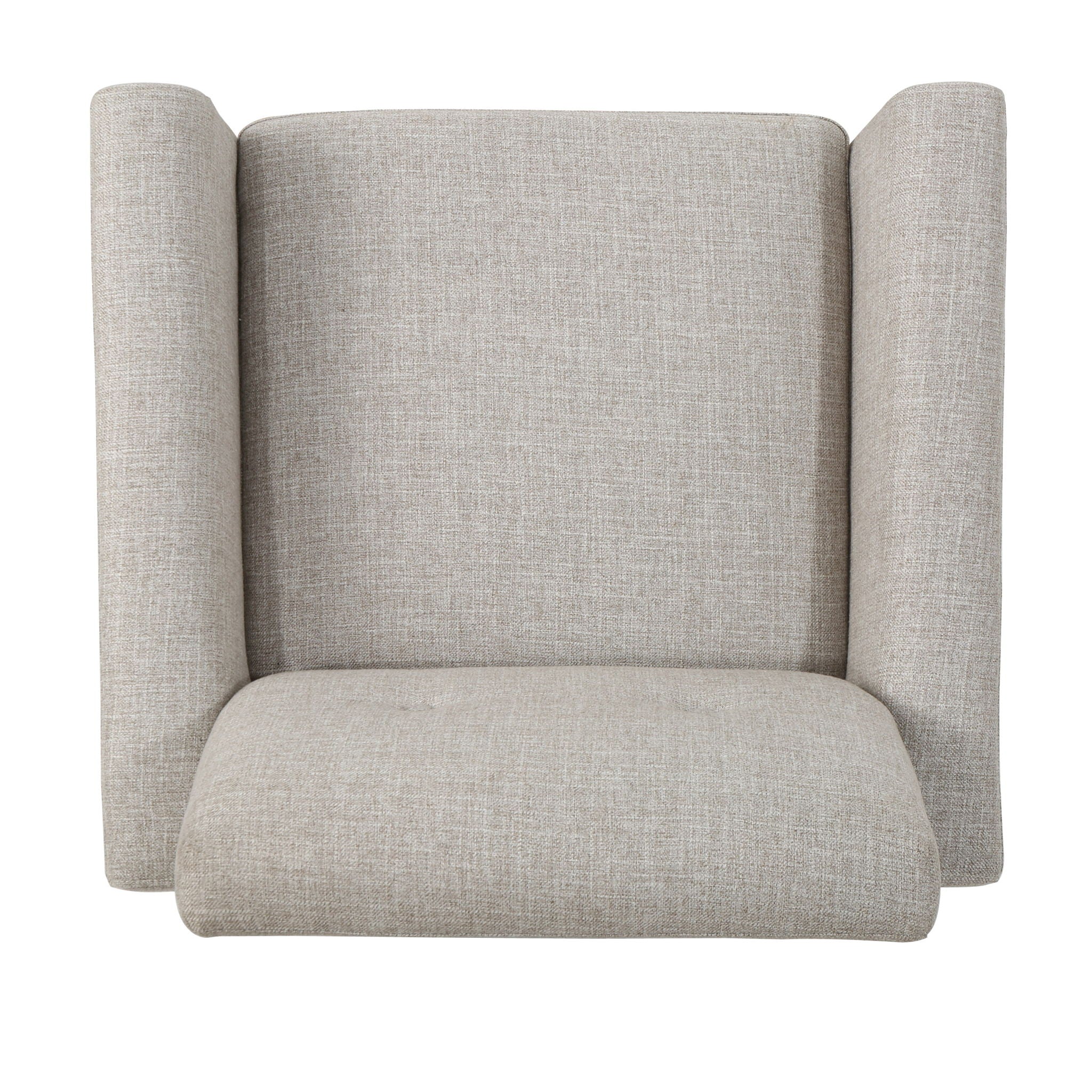 Contemporary Club Chair With Nailhead Trim Fabric And Birch Wood Legs