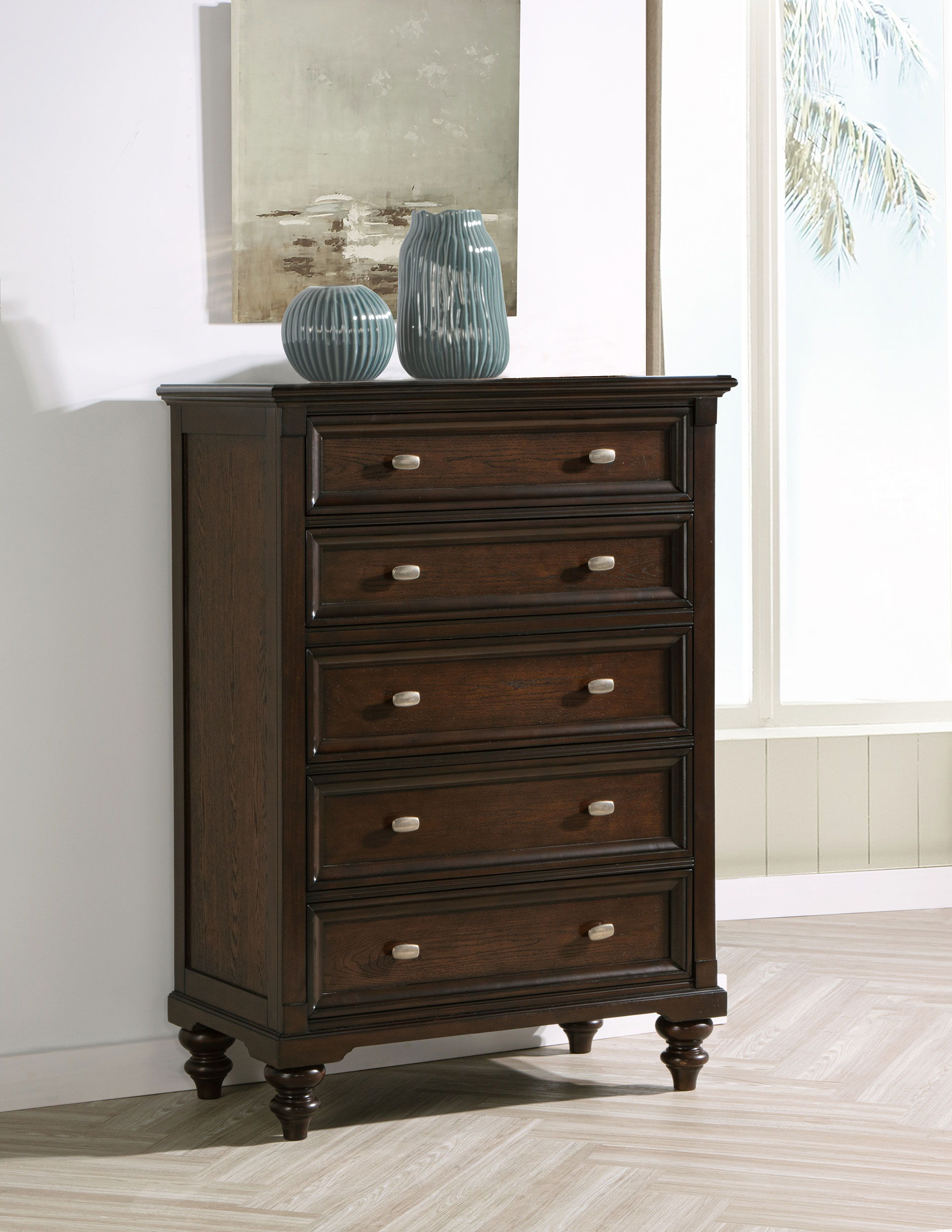 Coaster Fine Furniture Andover - 5-Drawer Chest Of Drawers - Dark Oak | Meri Furniture