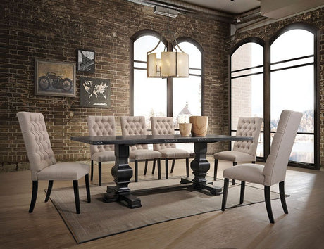 ACME Morland - Dining Table - Vintage Black | Meri Furniture