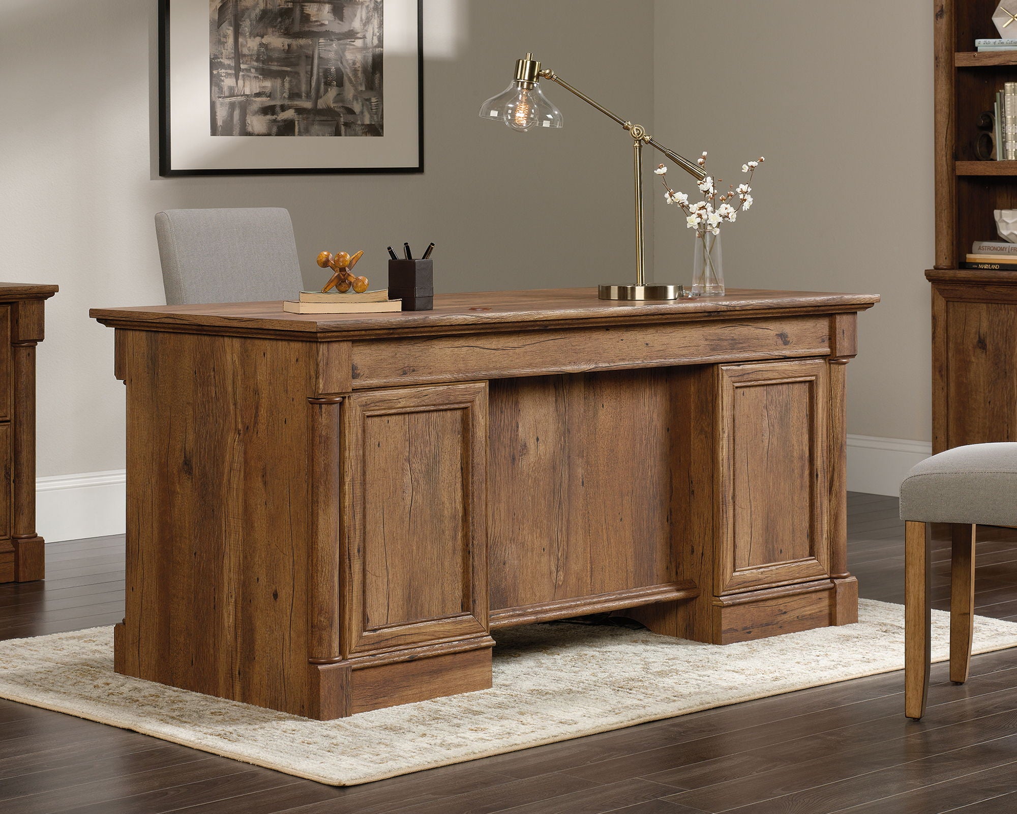 Palladia Executive Desk Vintage Oak