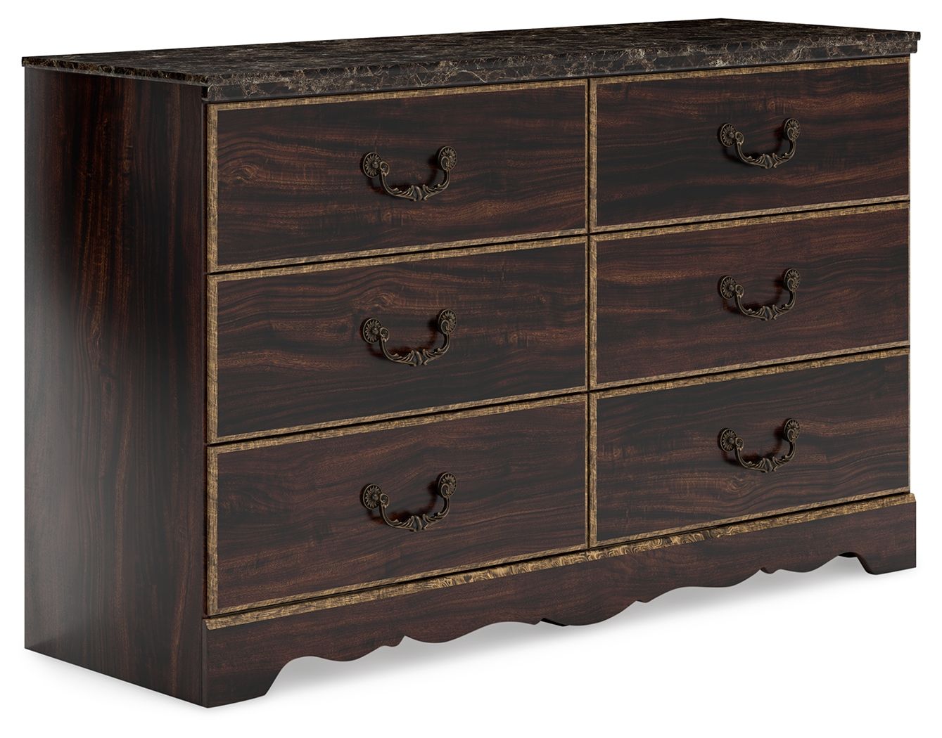 Signature Design by Ashley® Glosmount - Two-tone - Six Drawer Dresser | Meri Furniture