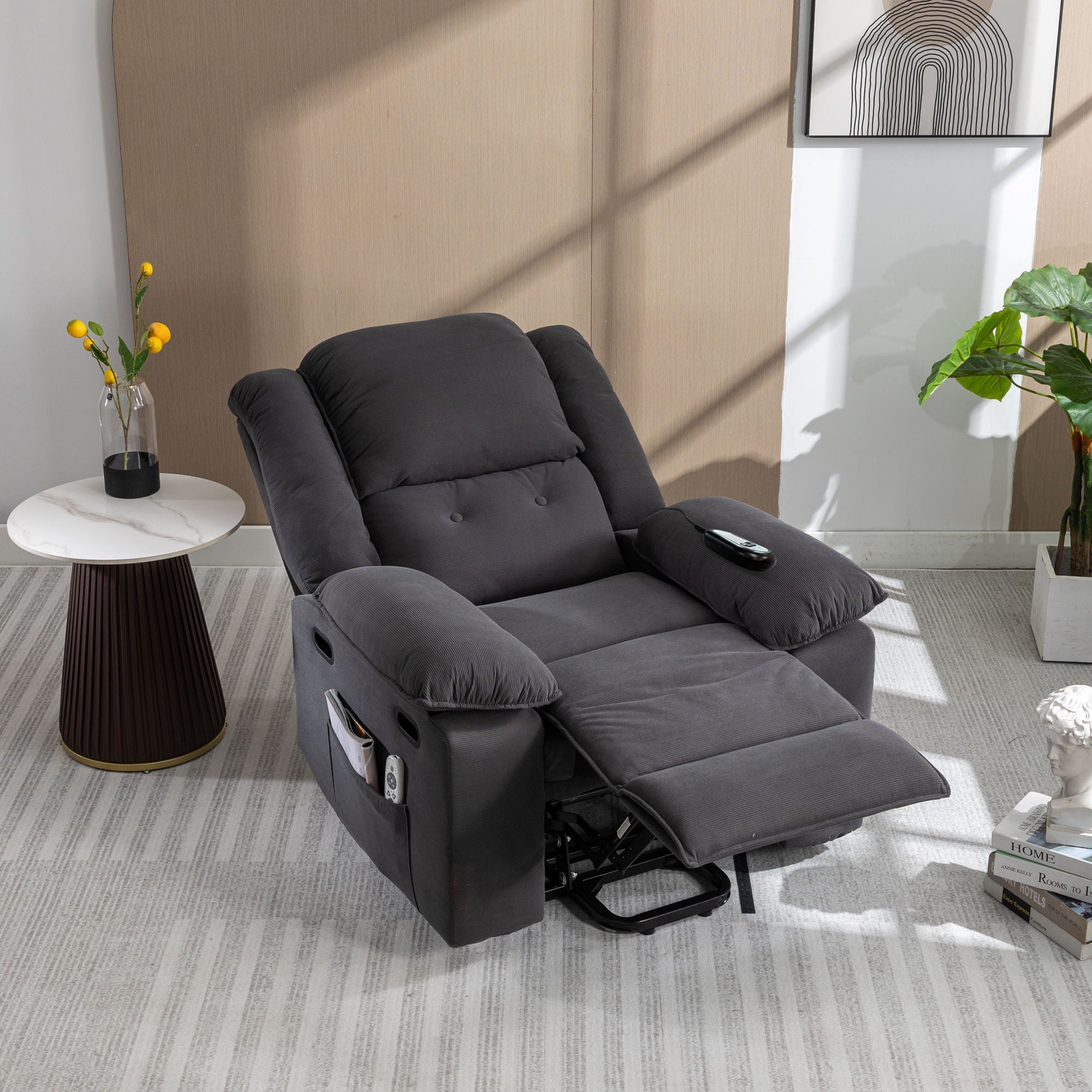 Massage Recliner Power Lift Chair With Adjustable Massage And Heating Function