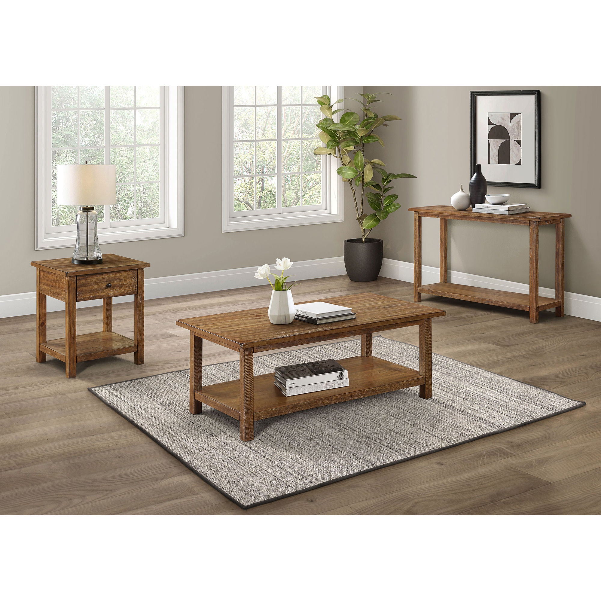 Castleton - 1 Drawer Wood End Table With Shelf