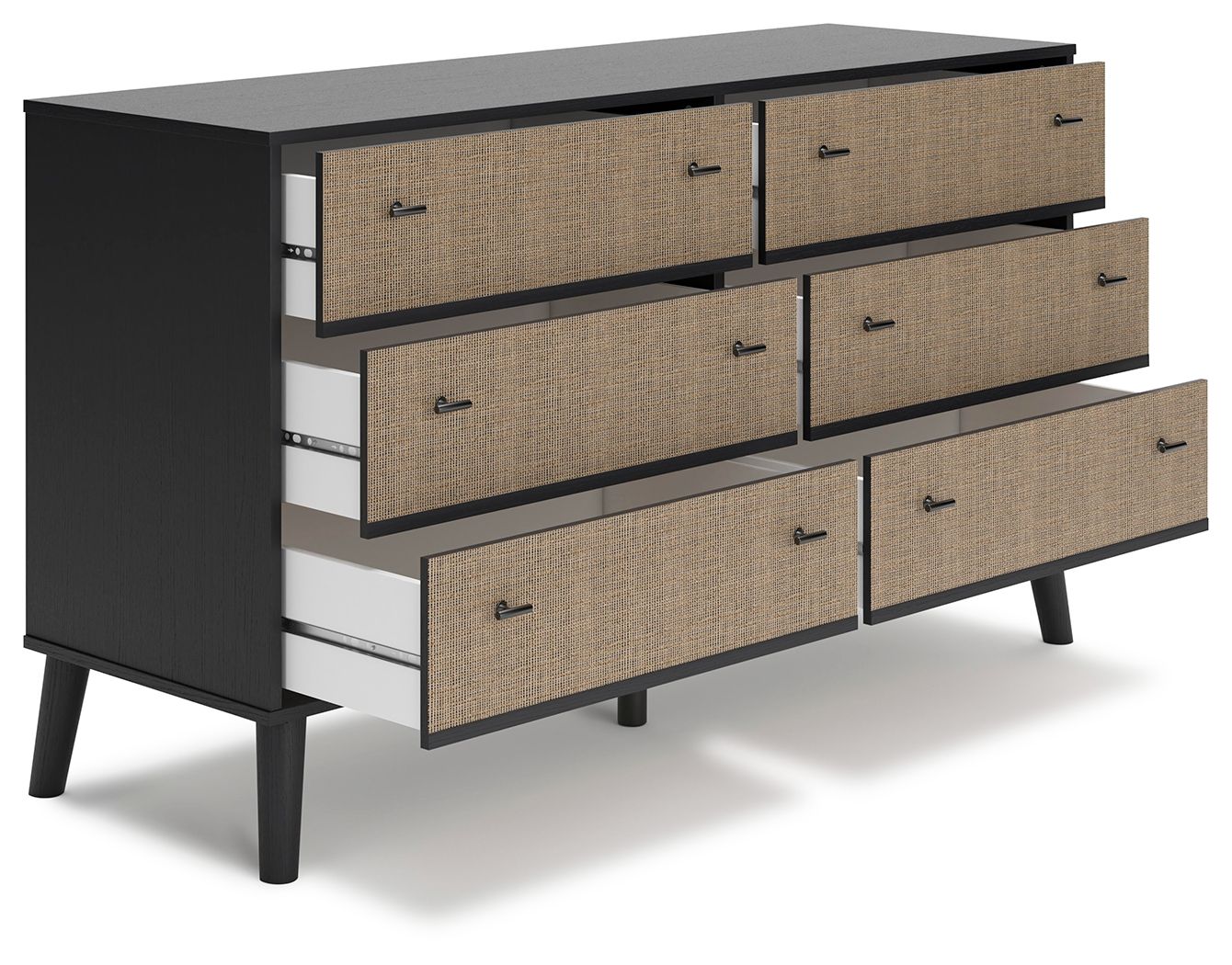 Signature Design by Ashley® Charlang - Black / Gray - Six Drawer Dresser | Meri Furniture