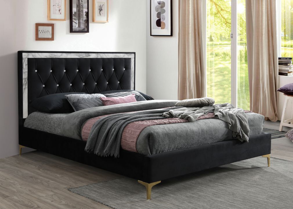 ACME Rowan - Upholstered Bed | Meri Furniture