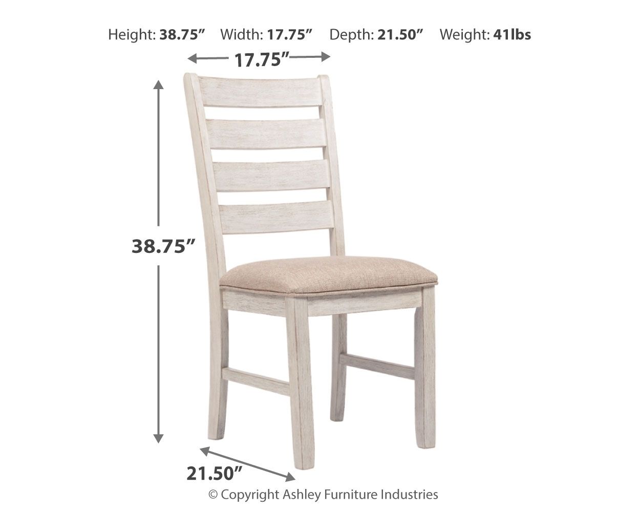 Signature Design by Ashley® Skempton - White - Dining Uph Side Chair (Set of 2) | Meri Furniture