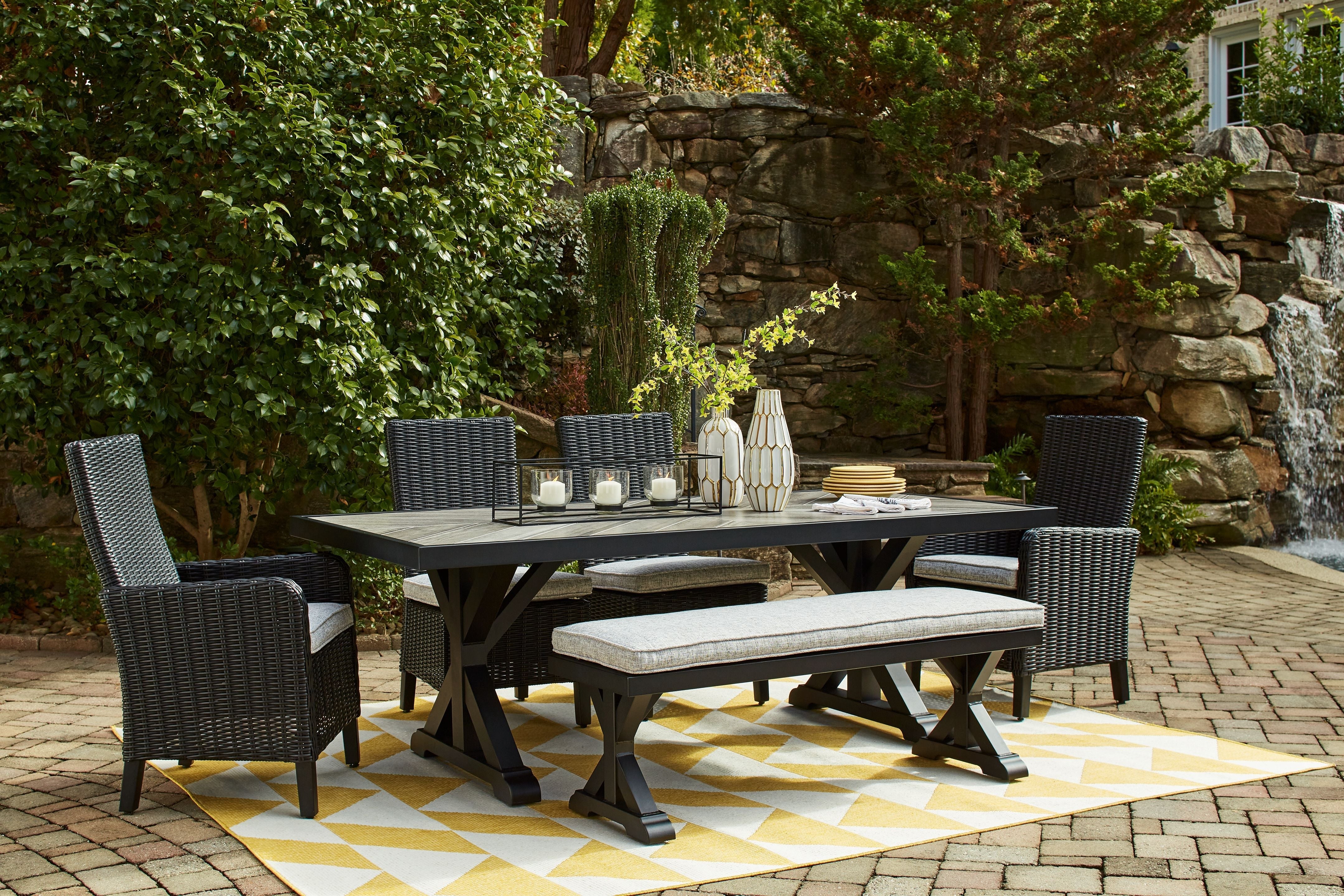 Signature Design by Ashley® Beachcroft - Outdoor Dining Set | Meri Furniture