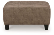 Signature Design by Ashley® Navi - Fossil - Oversized Accent Ottoman | Meri Furniture