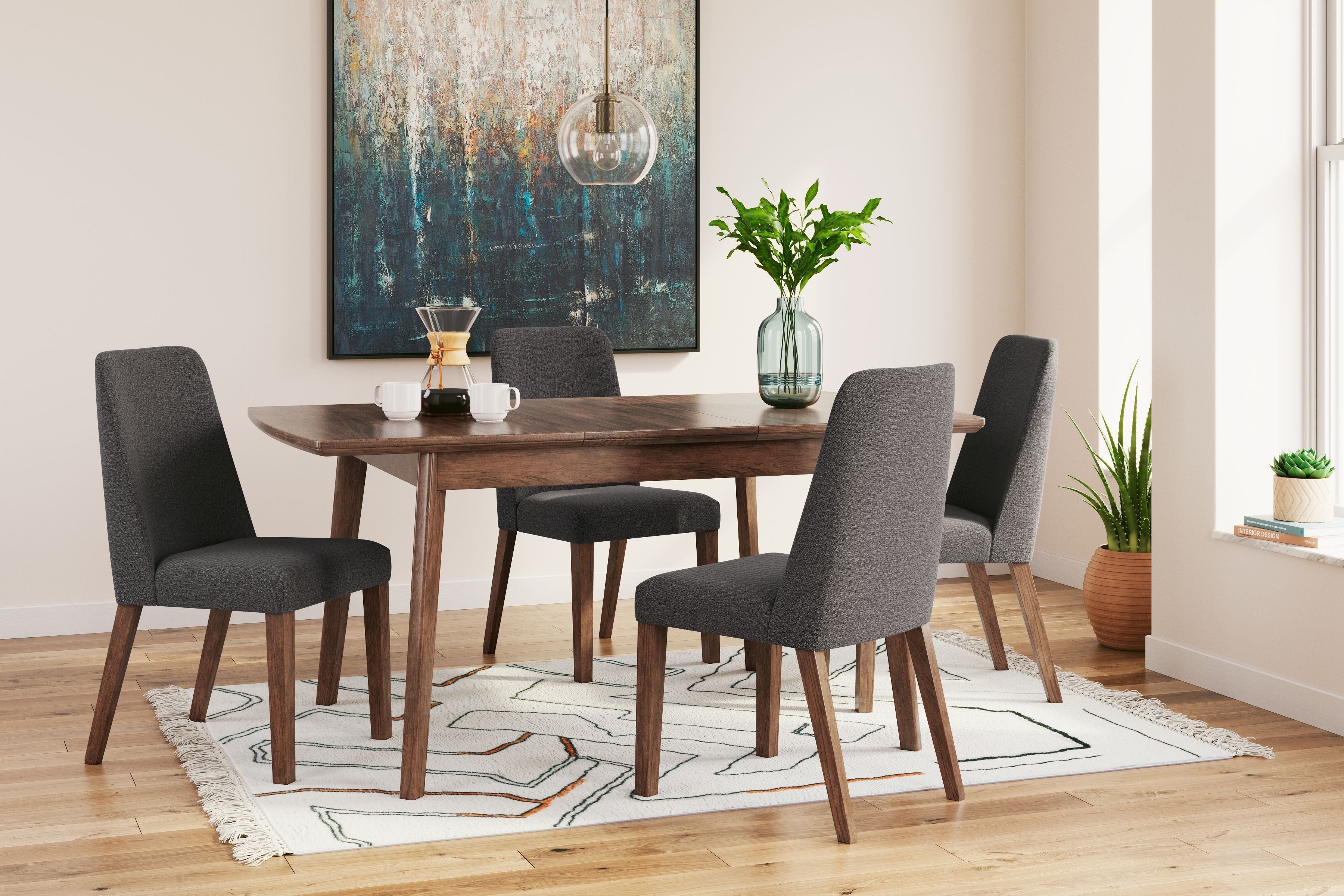 Signature Design by Ashley® Lyncott - Butterfly Extension Table Set | Meri Furniture
