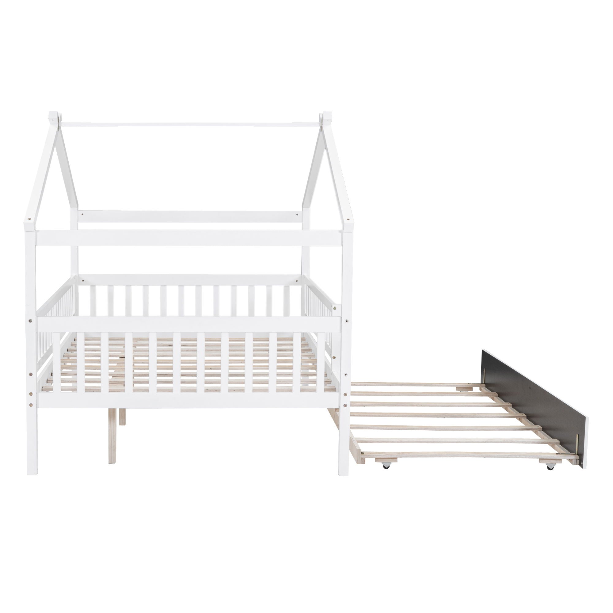 Creativity House Bed With Twin Size Trundle