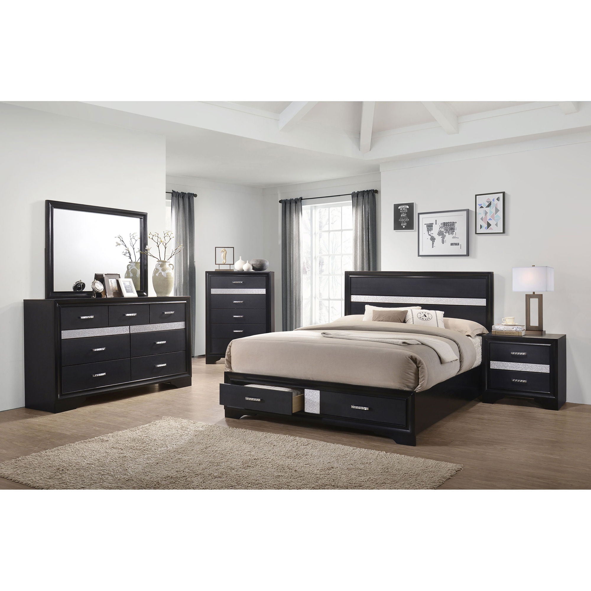 Storage Platform Bed 2 Drawer