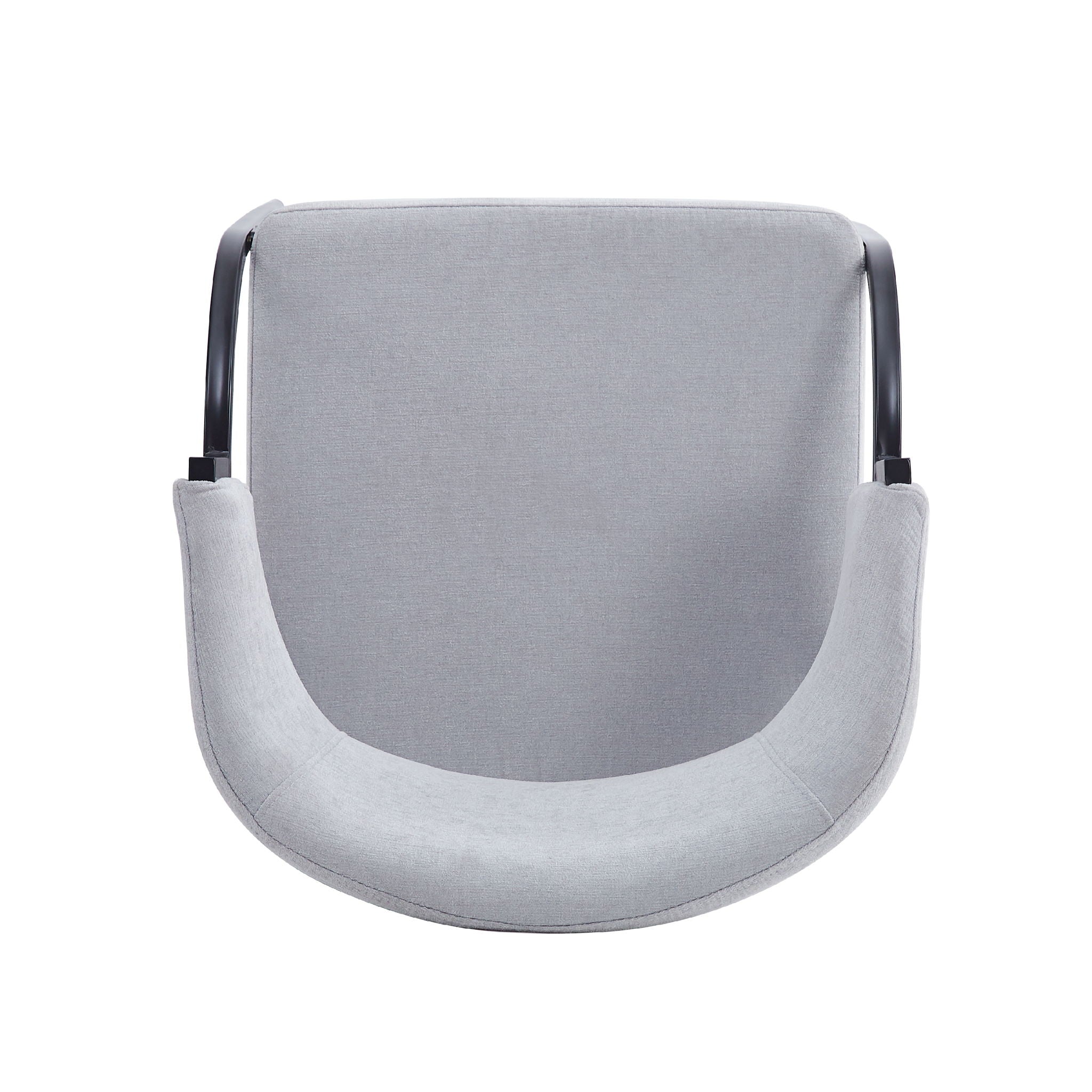 Contemporary Upholstered Dining Chairs With Metal Legs (Set of 2)