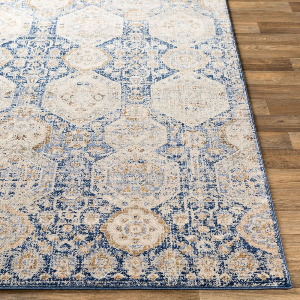 Indigo Machine Woven Rug