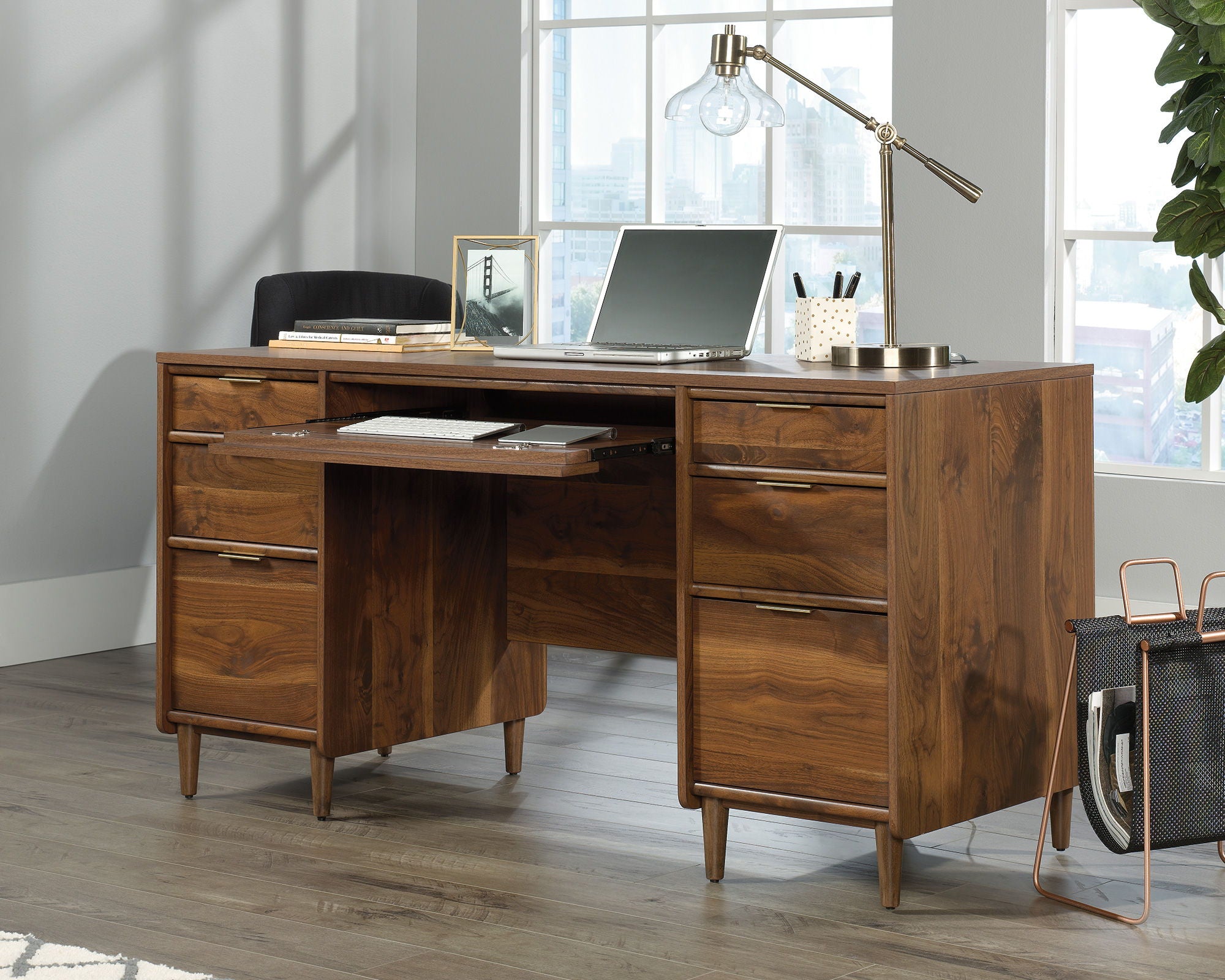 Clifford Place Executive Desk Grand Walnut