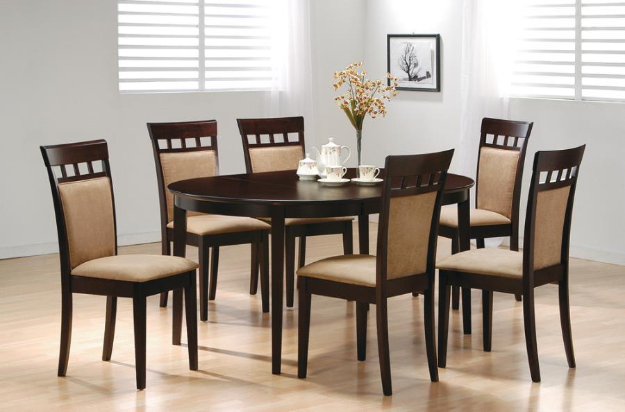 Coaster Fine Furniture Gabriel - Oval Extension Leaf Dining Table - Cappuccino | Meri Furniture