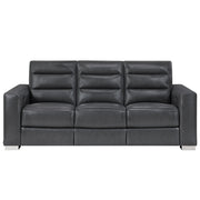 Yamein - Power Reclining Sofa With Bookcase Arms And LED Lights - Charcoal