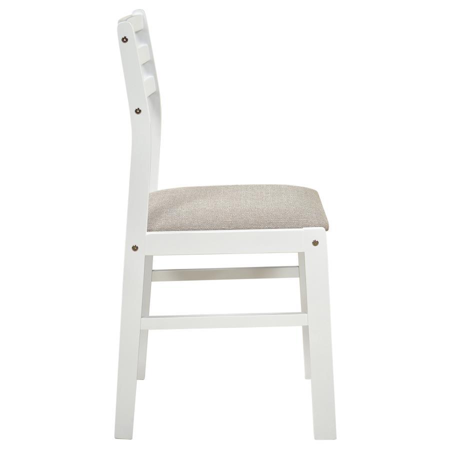 Bucknell - 3 Piece Round Drop Leaf Dining Table Set - White