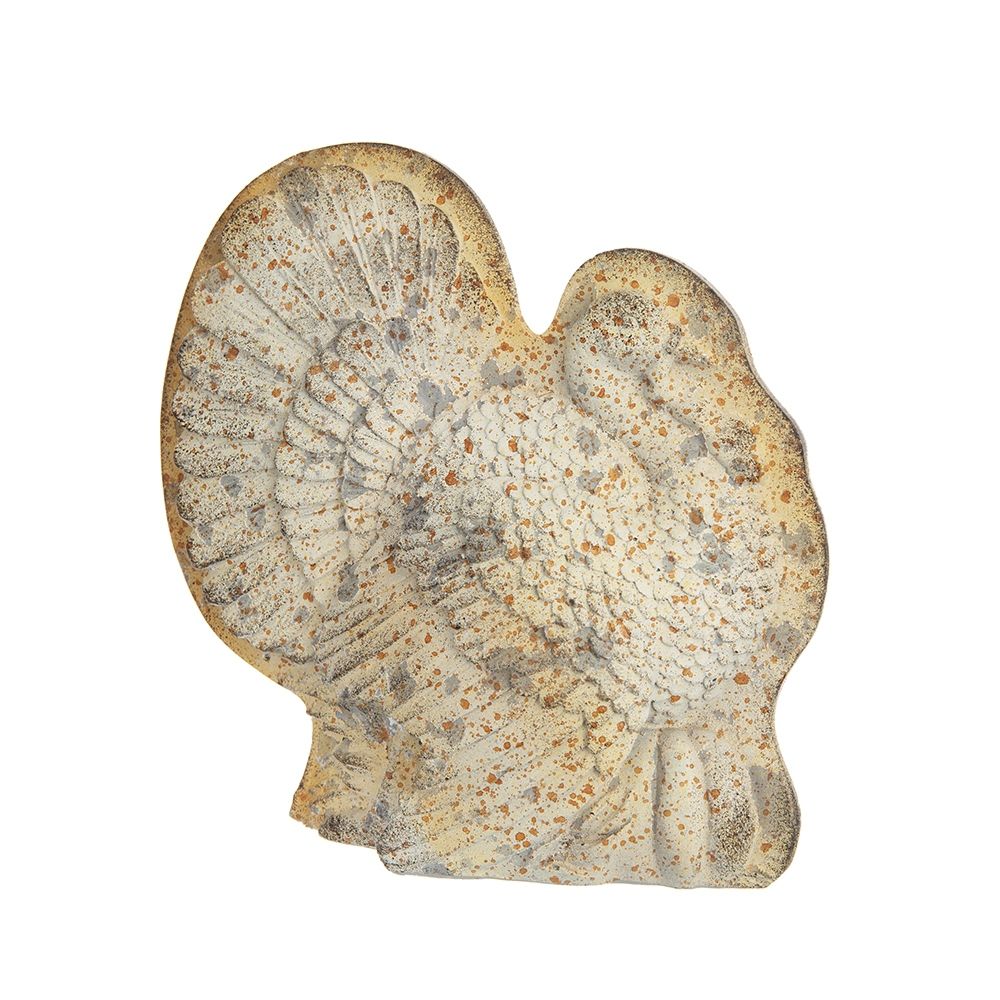 Resin Turkey With Pumpkin Rustic, For Harvest Festival Fall Festival & Thanksgiving Table Decorations (Set of 2) - Gray