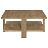 Coaster Fine Furniture Dawn - Square Engineered Wood Coffee Table - Mango Brown | Meri Furniture