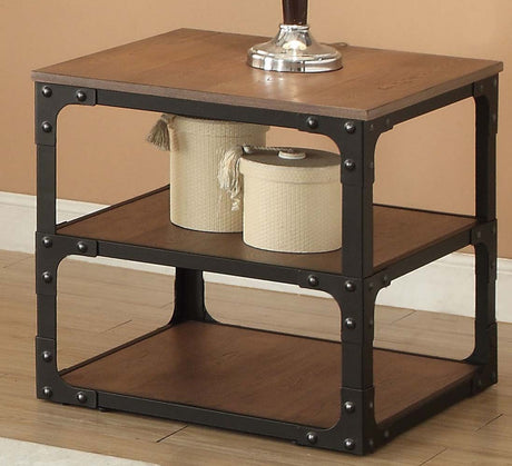 ACME Kenton - End Table - Oak & Black | Meri Furniture