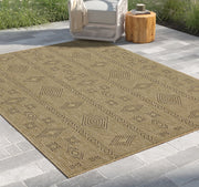 Earth - 7'10" X 10'3" Indoor, Outdoor Area Rug - Natural, Mocha