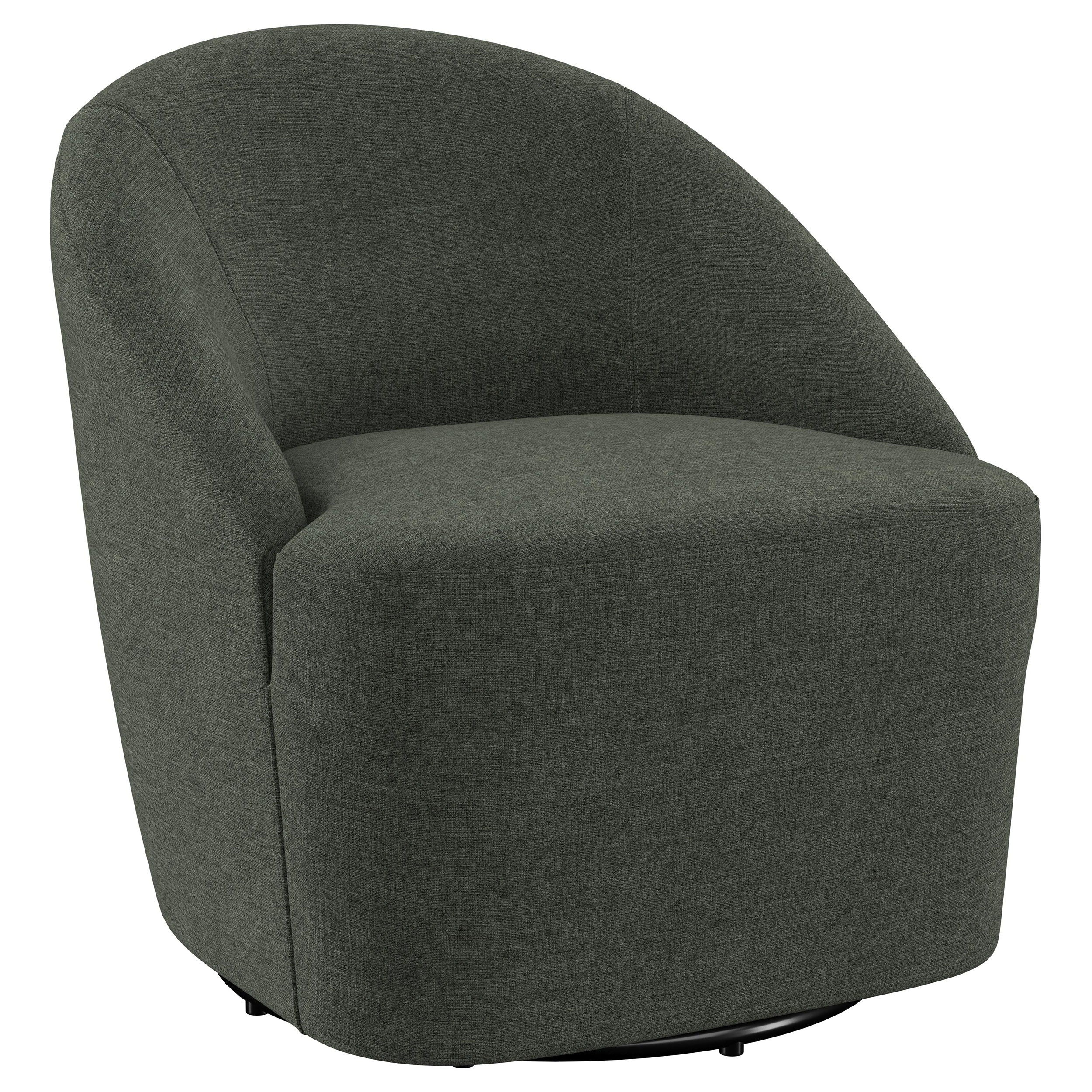 Coaster Fine Furniture Leon - Upholstered Barrel Accent Swivel Chair | Meri Furniture