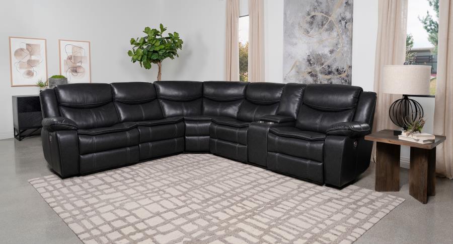 Coaster Fine Furniture Sycamore - Upholstered Power Reclining Sectional Sofa | Meri Furniture