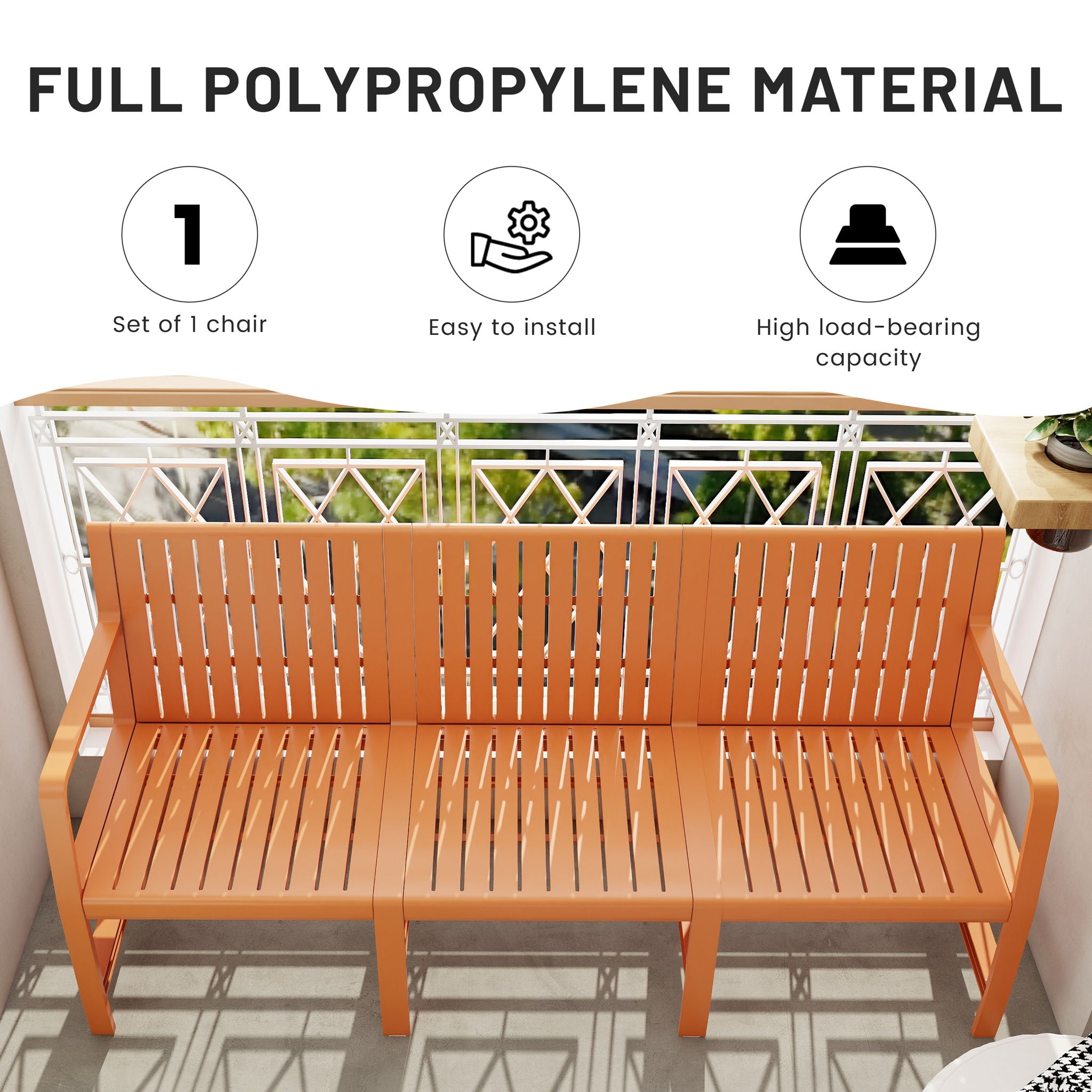 1 Piece Indoor / Outdoor 3 Seater Sofa, UV-Resistant, Waterproof And Durable