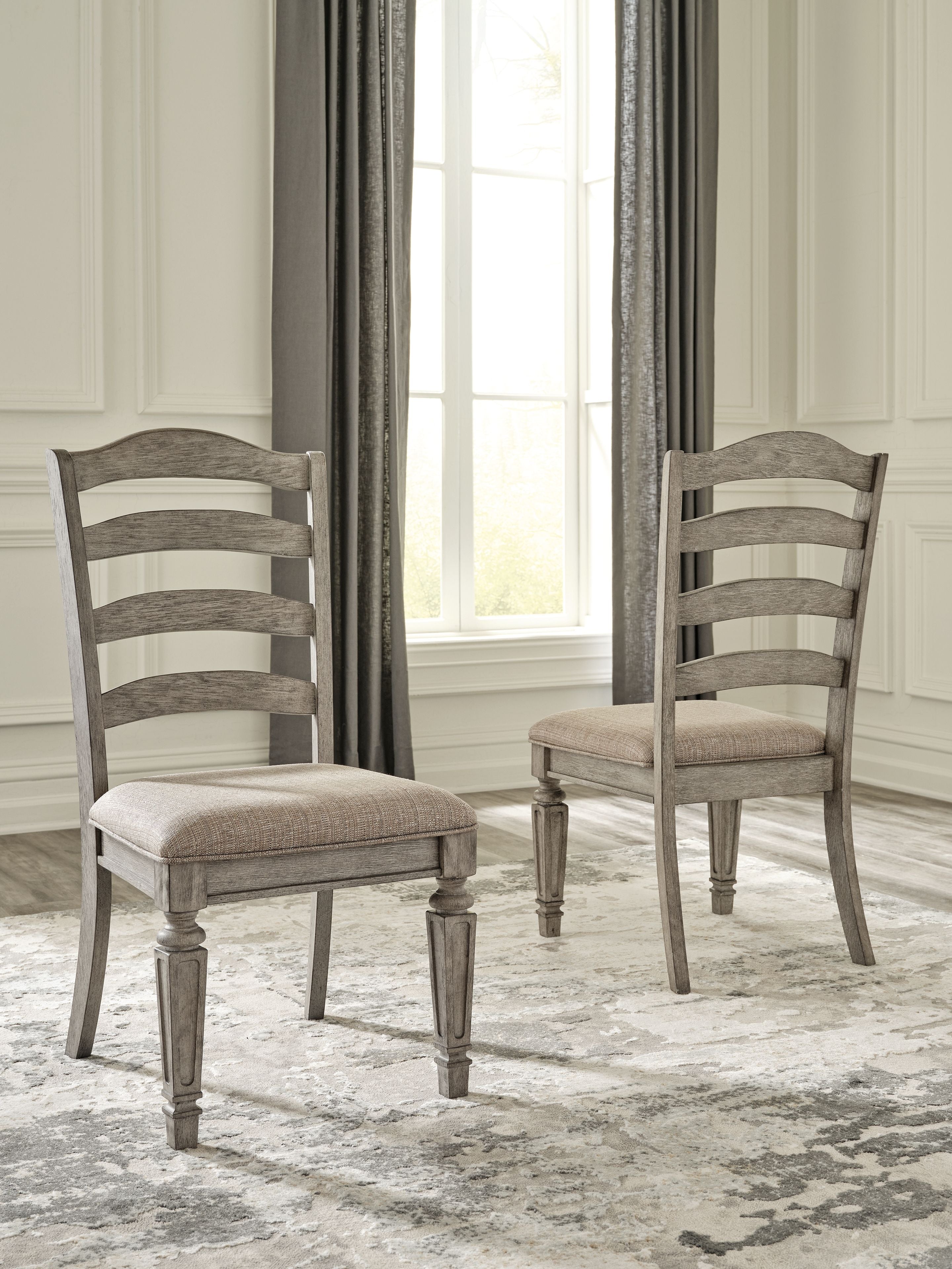 Signature Design by Ashley® Lodenbay - Antique Gray - Dining Uph Side Chair (Set of 2) | Meri Furniture