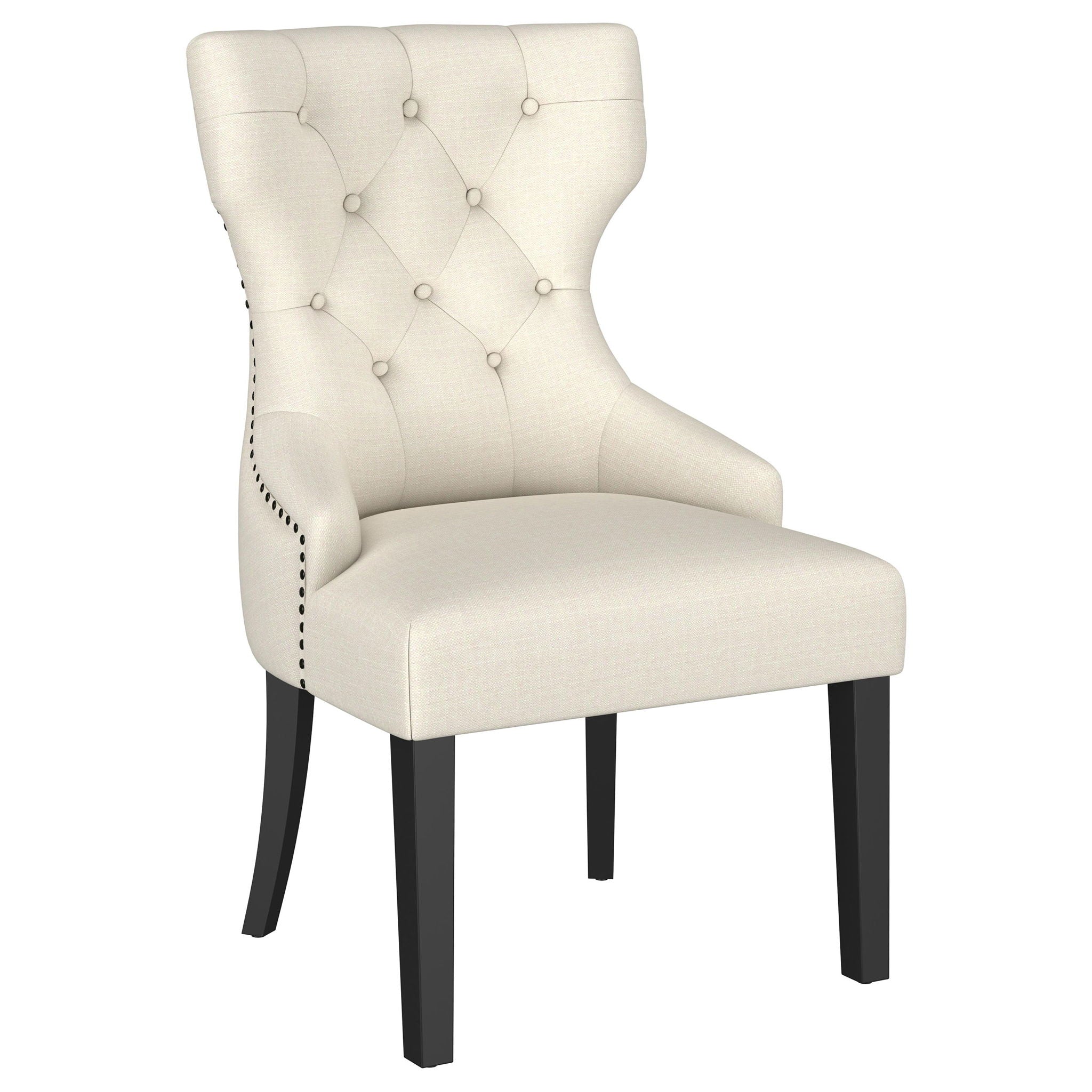 Extension Dining Table Set With Expandable Table With Upholstered Wingback Chairs