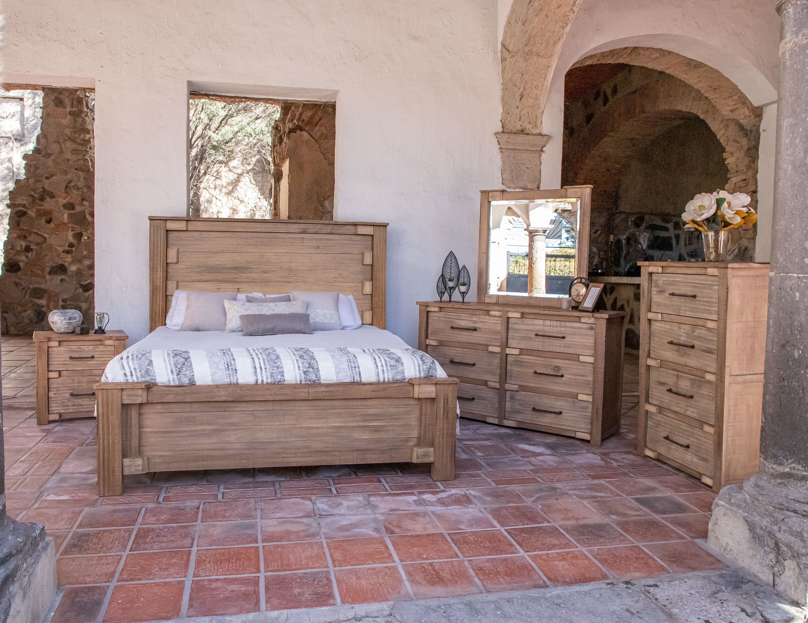 International Furniture Direct Berlin - Dresser - Natural Brown | Meri Furniture