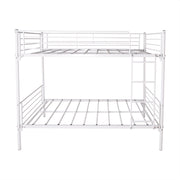 Space Saving Bunk Bed With Metal Frame And Ladder