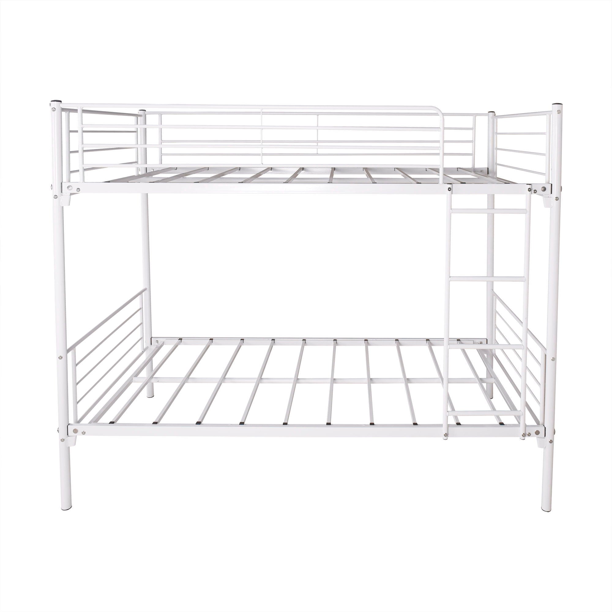 Space Saving Bunk Bed With Metal Frame And Ladder
