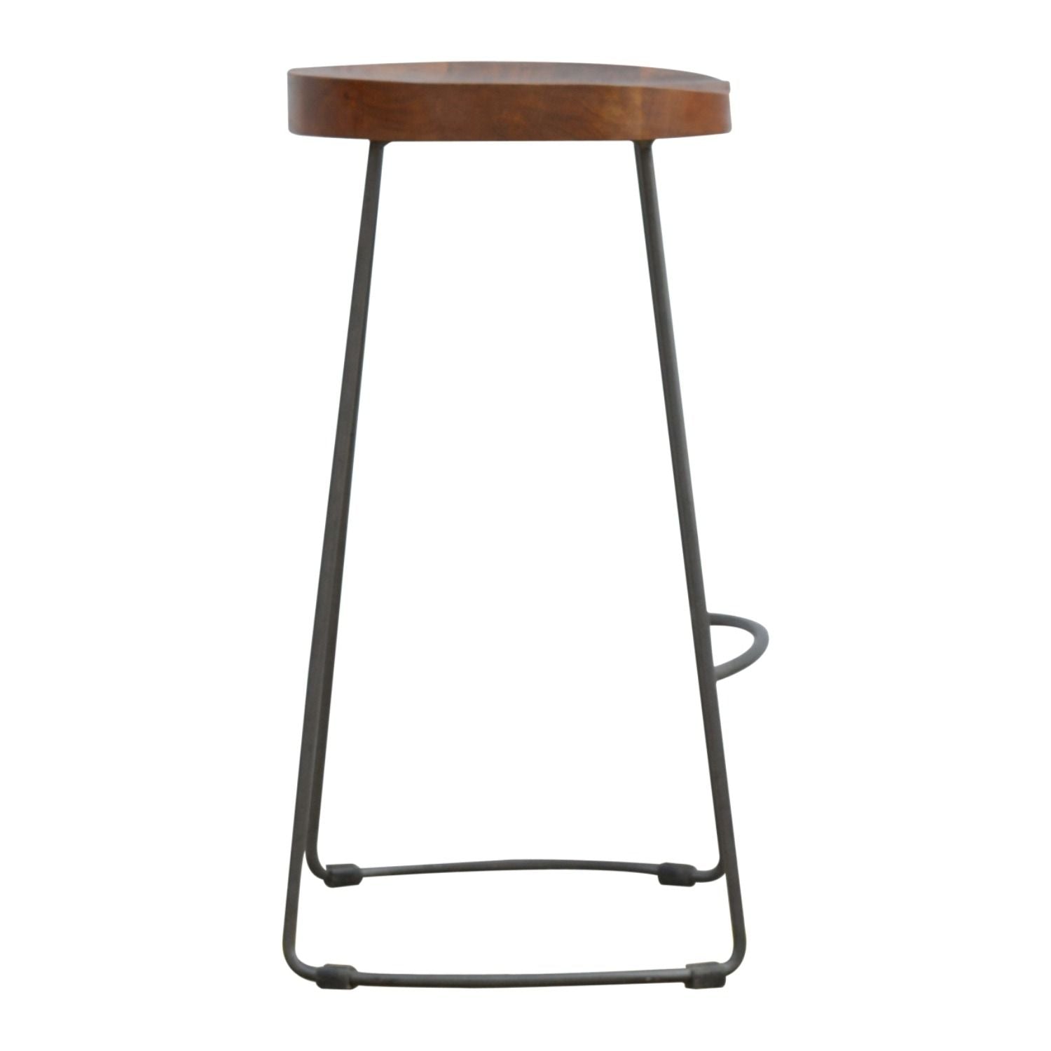 Industrial Chunky Bar Stool - Chestnut