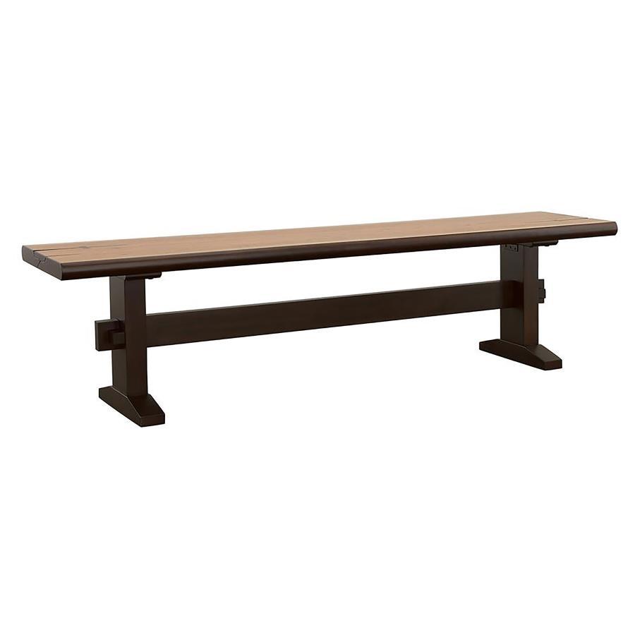 Coaster Fine Furniture Bexley - Wood Dining Bench - Natural Honey And Smokey Black | Meri Furniture