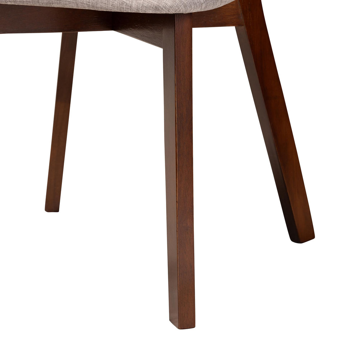 Dannell Mid-Century Modern Grey Fabric and Walnut Brown Finished Wood 7-Piece Dining Set